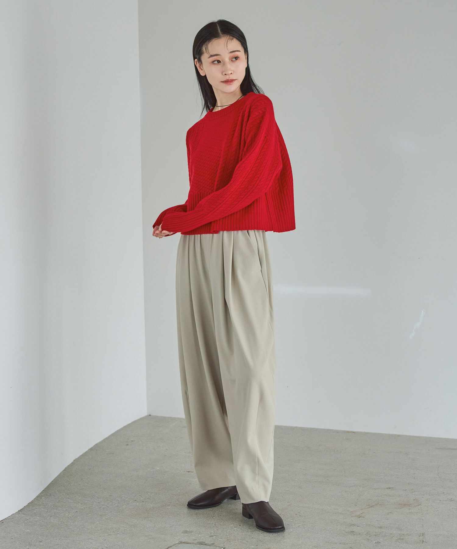 A part by 「【OUTLET】ケーブルニットプルオーバー」|ニット・セーター|