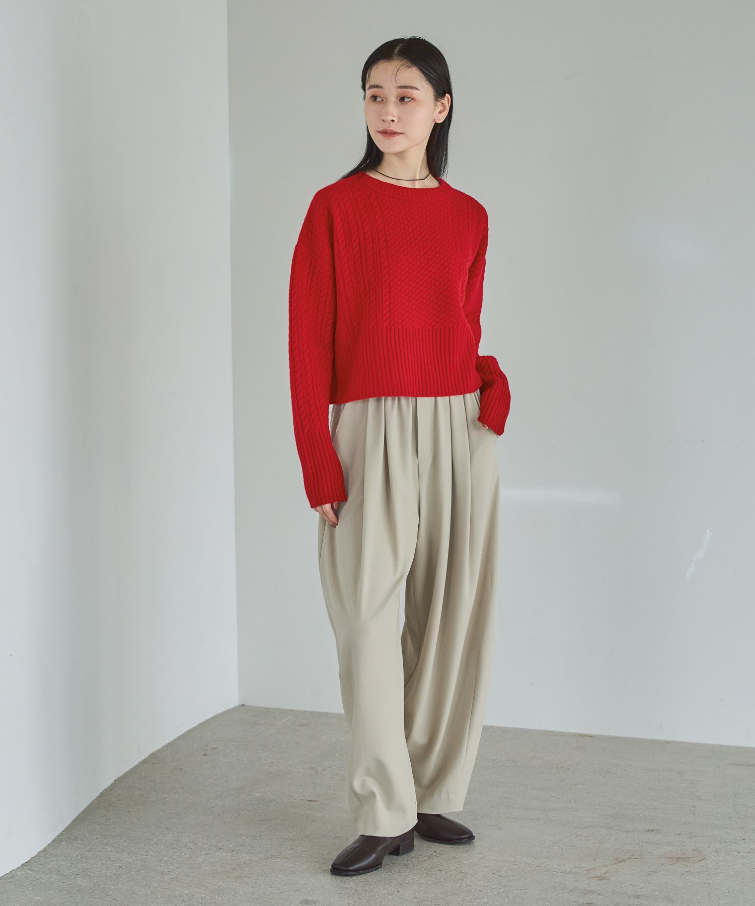 A part by 「【OUTLET】ケーブルニットプルオーバー」|ニット・セーター|