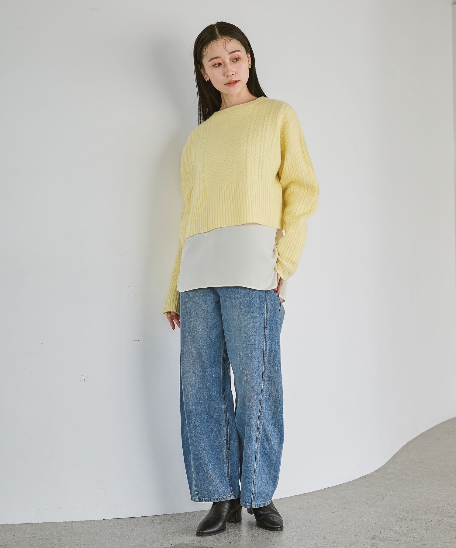 A part by 「【OUTLET】ケーブルニットプルオーバー」|ニット・セーター|