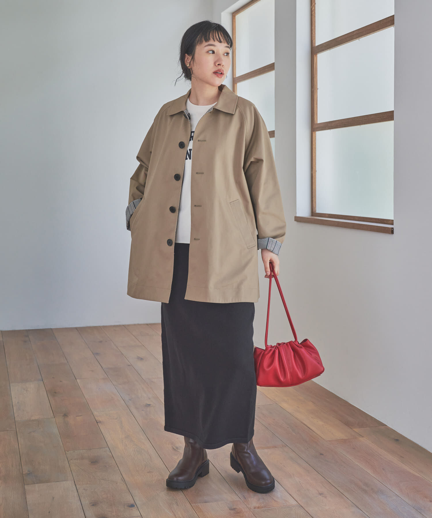 URBAN RESEARCH DOORS「『仁村紗和さん着用』『UR TECH 200日ニット』ストレートスカート」|スカート|