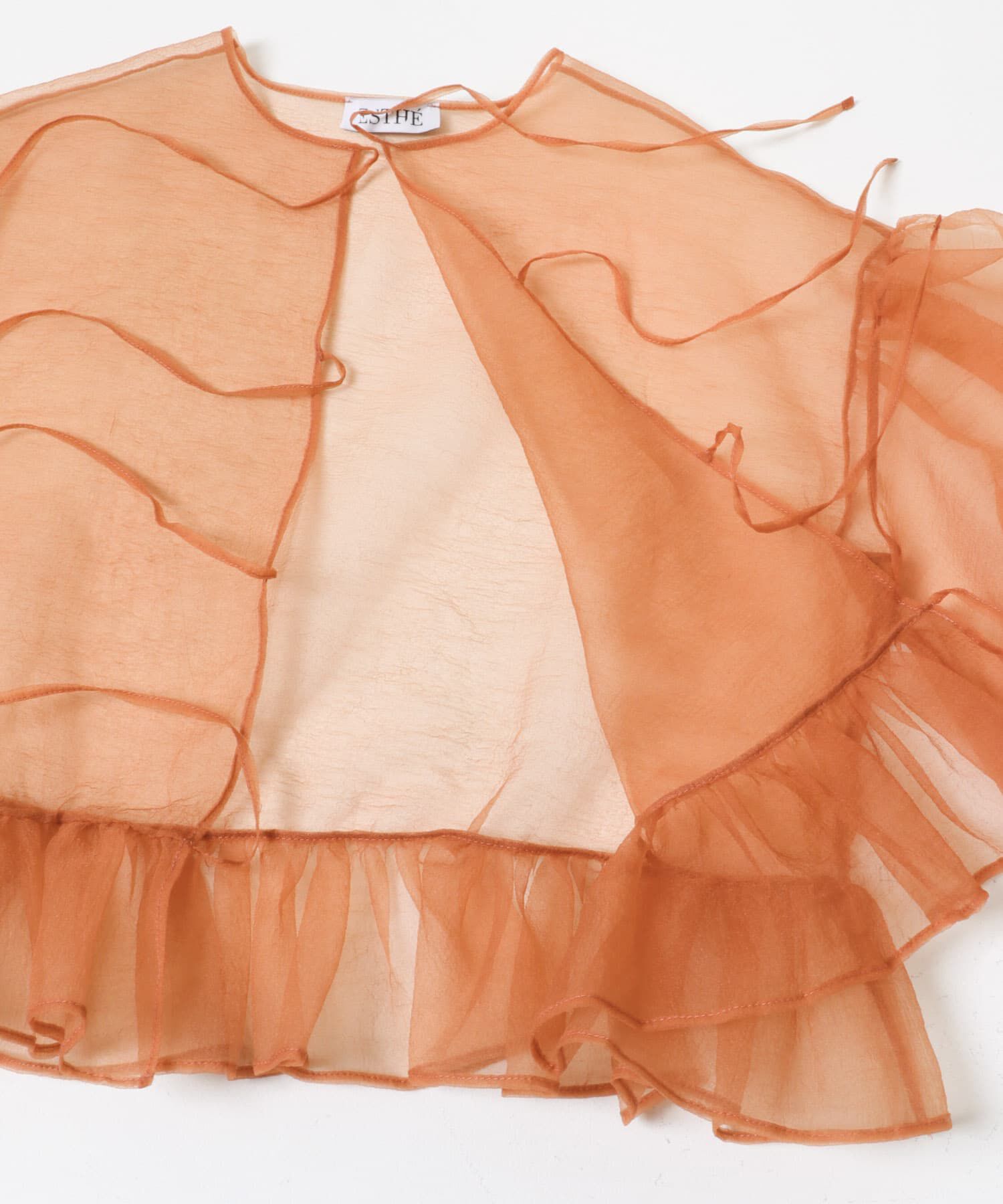 URBAN RESEARCH「ESTHE　VOLUME ORGANZA BOW TOP」|シャツ・ブラウス|