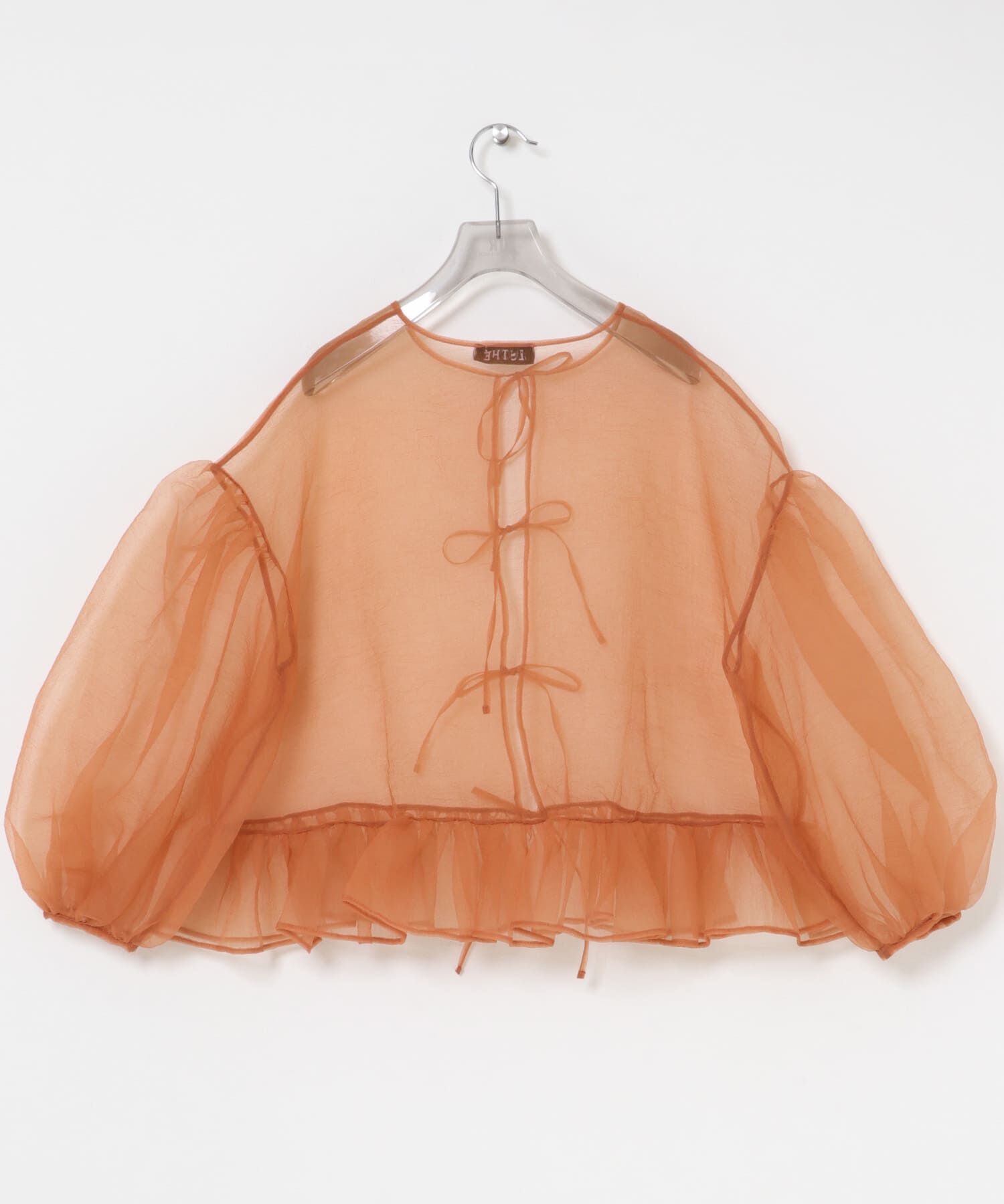URBAN RESEARCH「ESTHE　VOLUME ORGANZA BOW TOP」|シャツ・ブラウス|