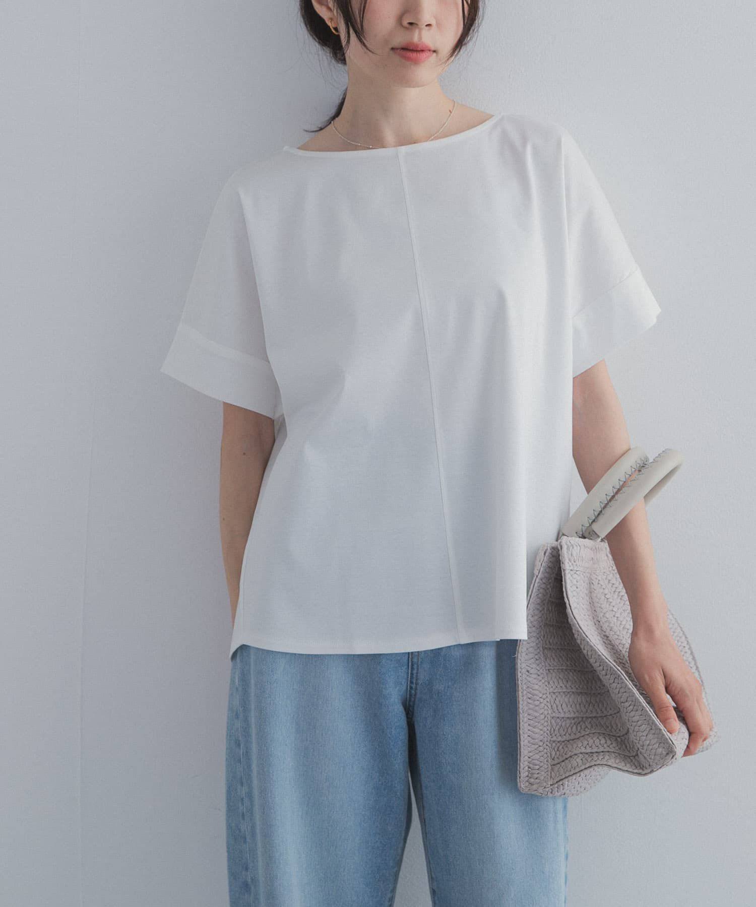 URBAN RESEARCH DOORS「『UR TECH』サマシェアバックポイントプルオーバー」|Tシャツ・カットソー|