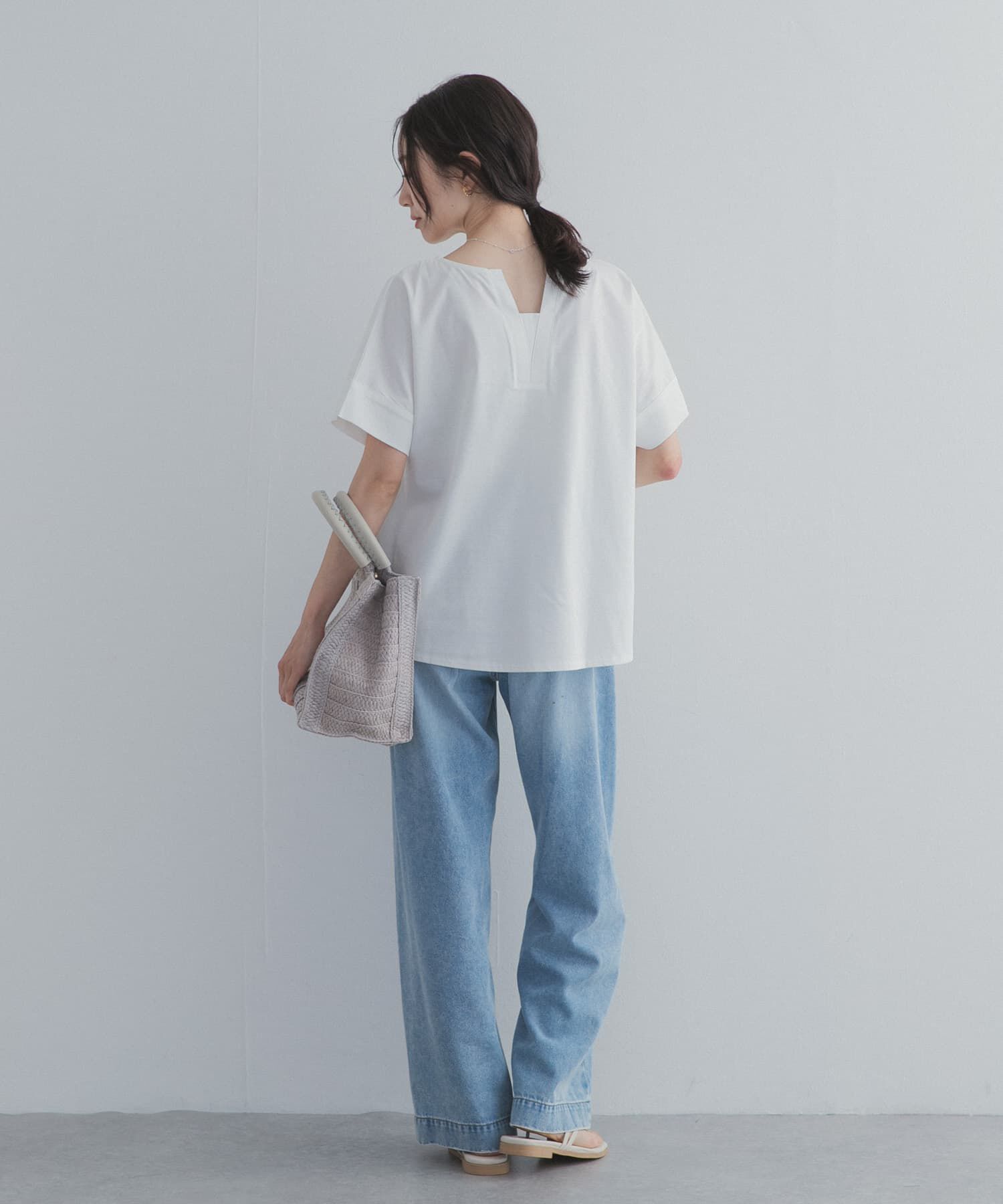 URBAN RESEARCH DOORS「『UR TECH』サマシェアバックポイントプルオーバー」|Tシャツ・カットソー|