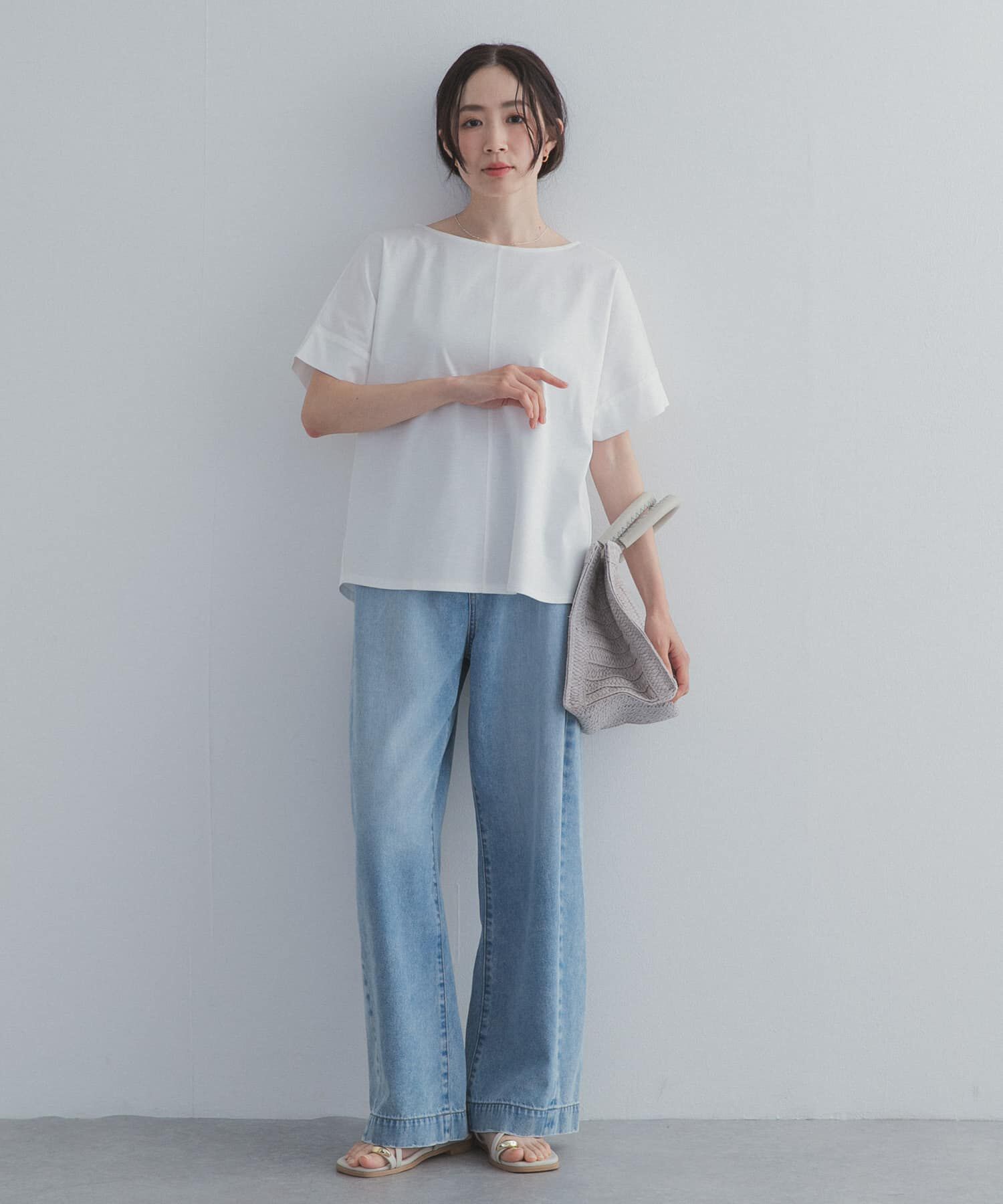 URBAN RESEARCH DOORS「『UR TECH』サマシェアバックポイントプルオーバー」|Tシャツ・カットソー|