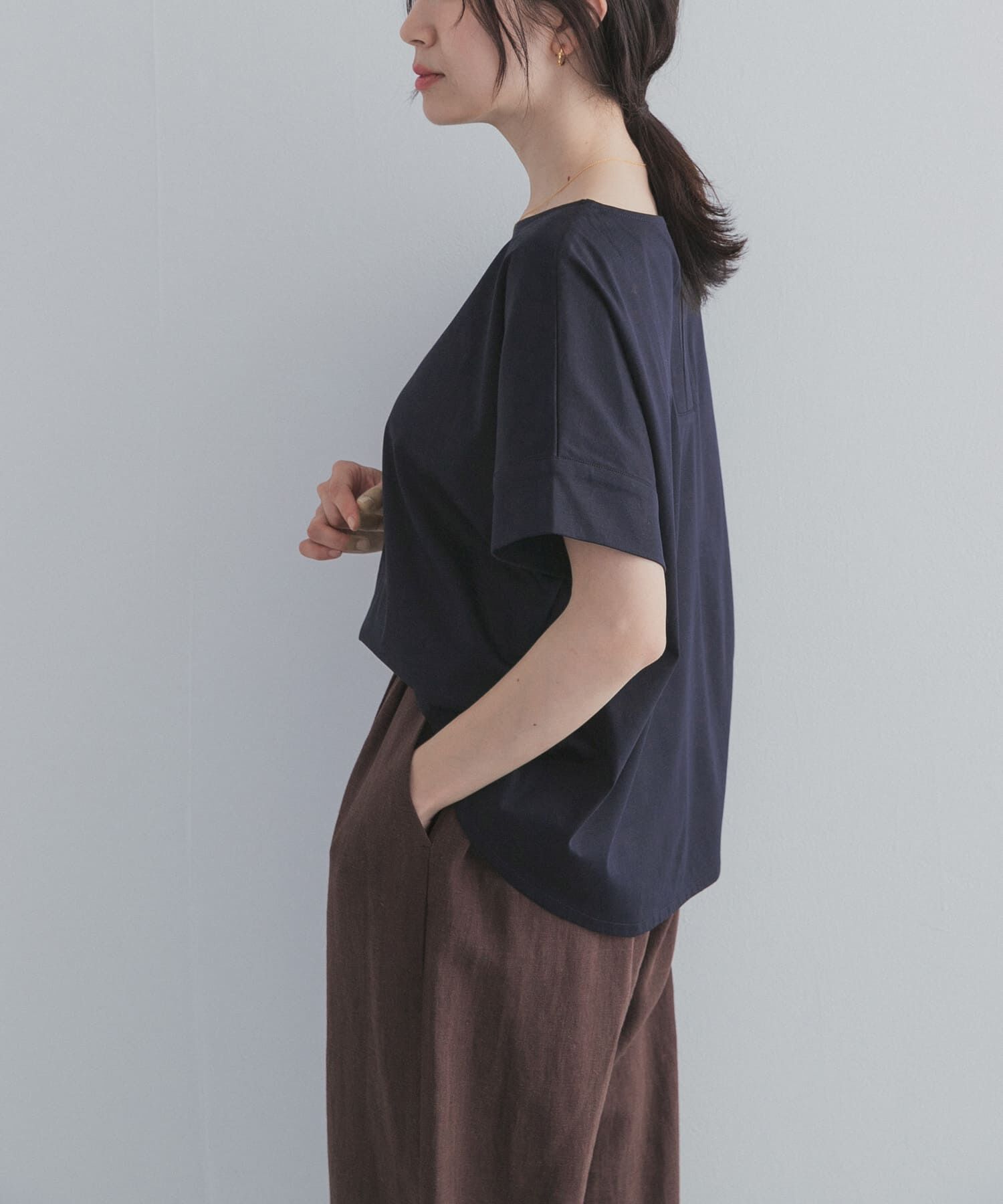 URBAN RESEARCH DOORS「『UR TECH』サマシェアバックポイントプルオーバー」|Tシャツ・カットソー|