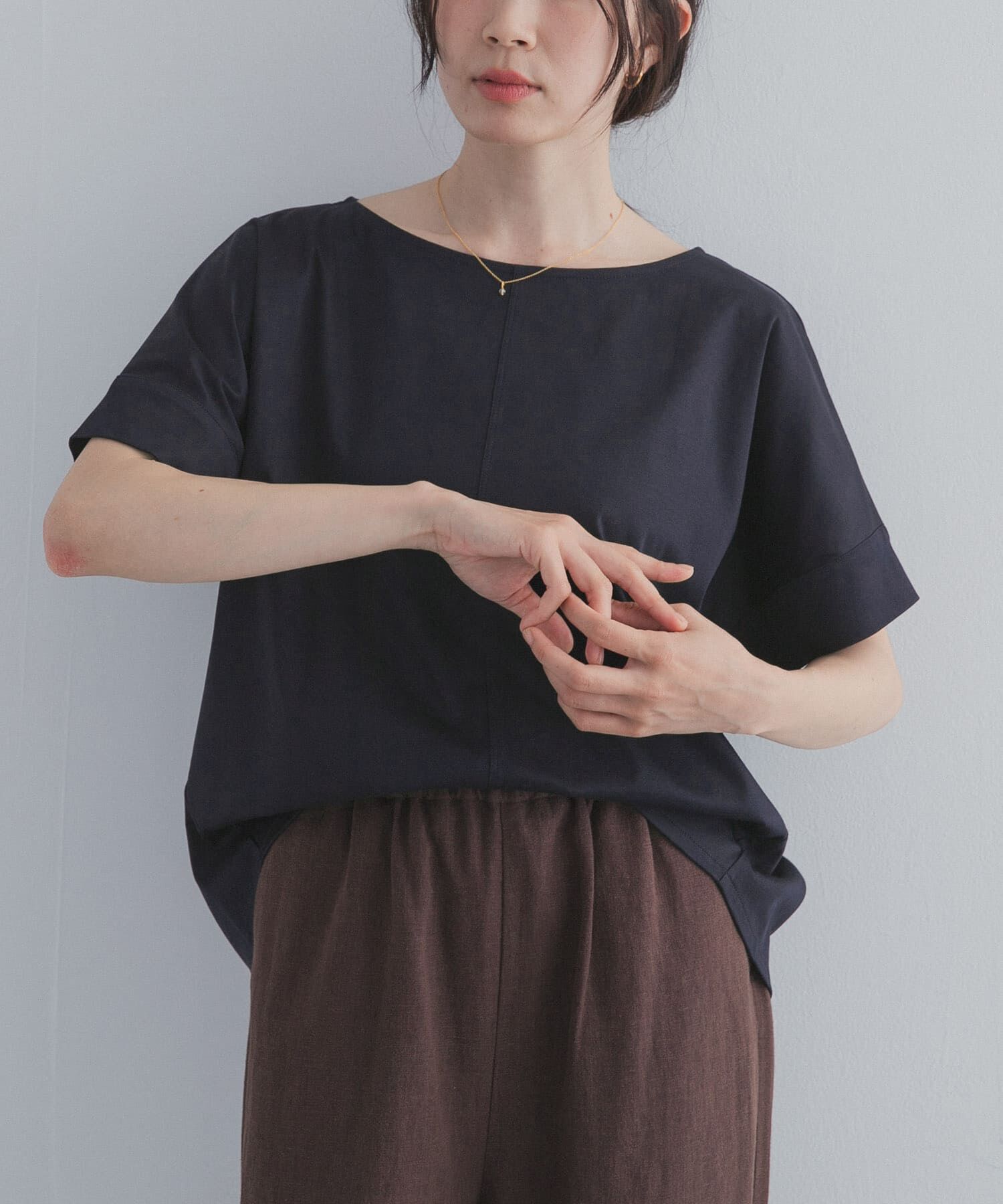 URBAN RESEARCH DOORS「『UR TECH』サマシェアバックポイントプルオーバー」|Tシャツ・カットソー|