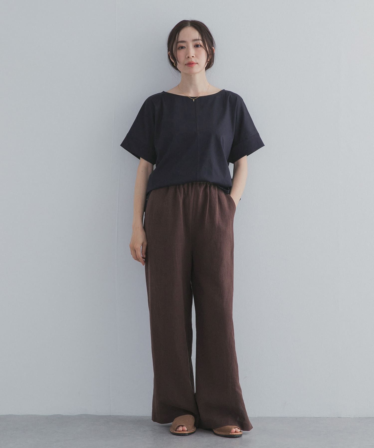 URBAN RESEARCH DOORS「『UR TECH』サマシェアバックポイントプルオーバー」|Tシャツ・カットソー|