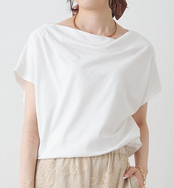  「【セットフェア/アイテム②】ライトドライ天竺ボートネックT」|Tシャツ・カットソー|