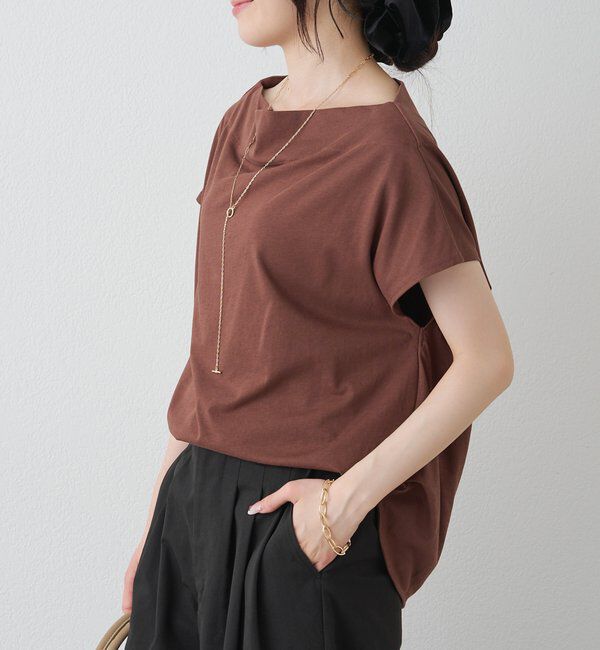  「【セットフェア/アイテム②】ライトドライ天竺ボートネックT」|Tシャツ・カットソー|