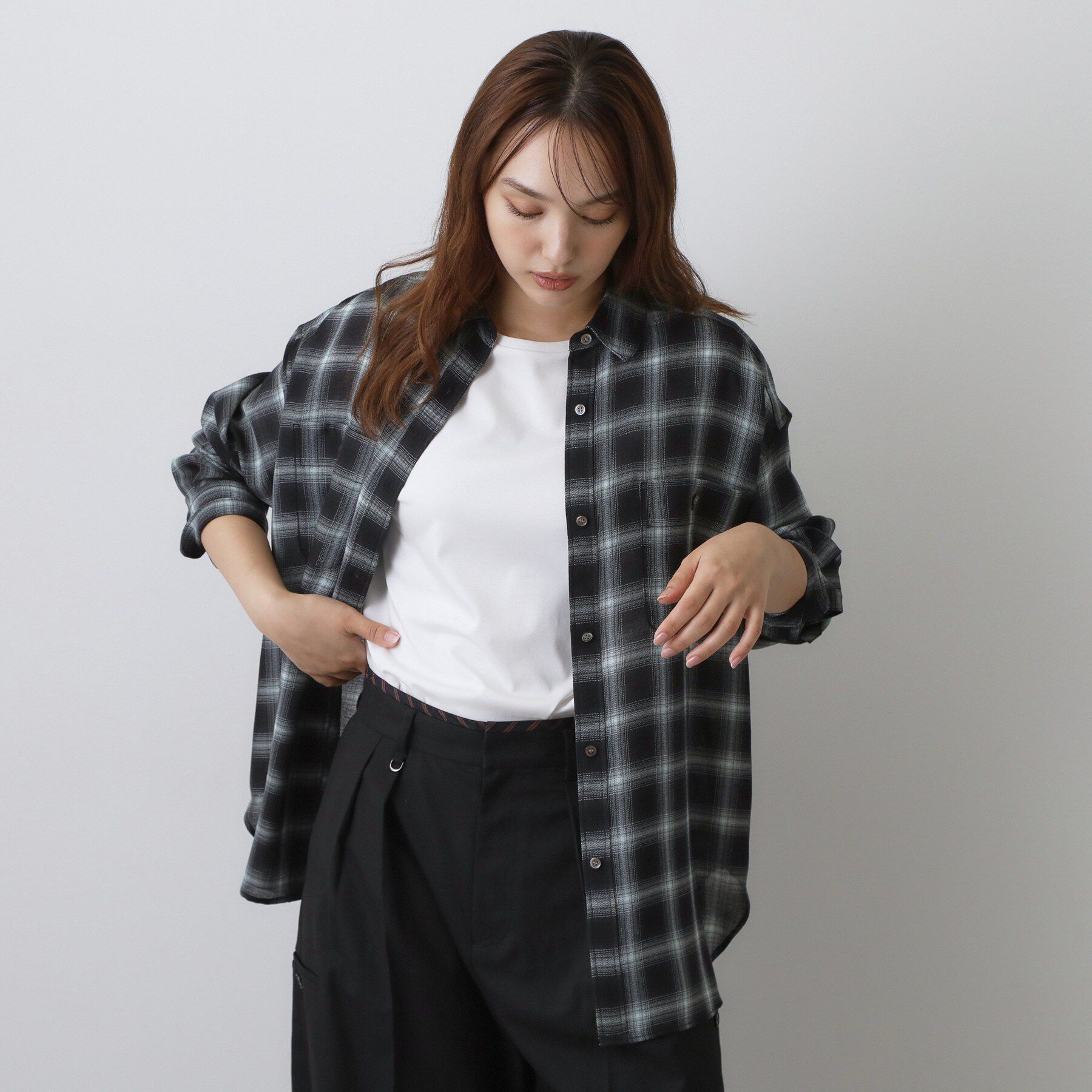DRESSTERIOR「【ウォッシャブル】ビエラオンブレチェックシャツ」|シャツ・ブラウス|
