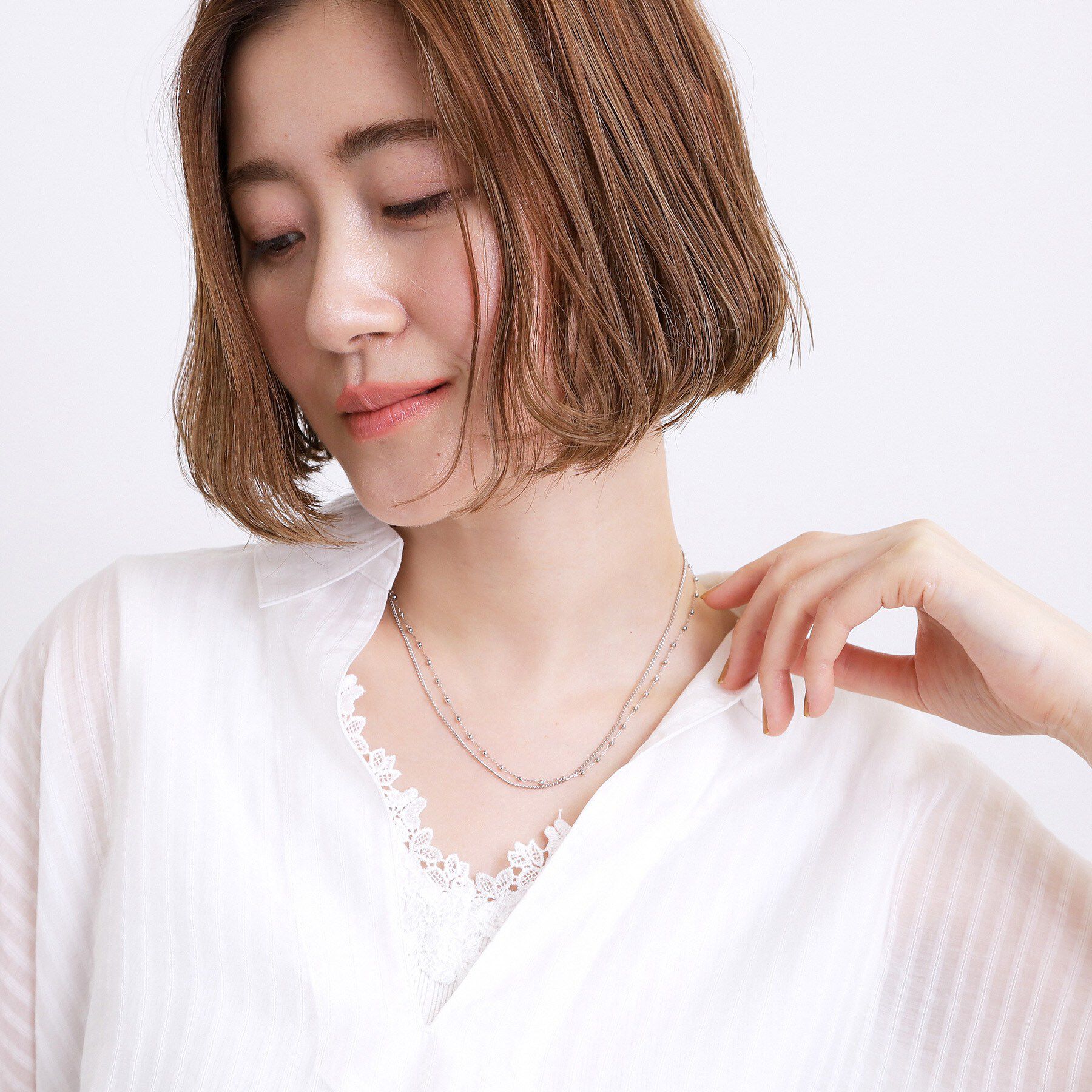 grove「2連デザインチェーンネックレス」|ネックレス|