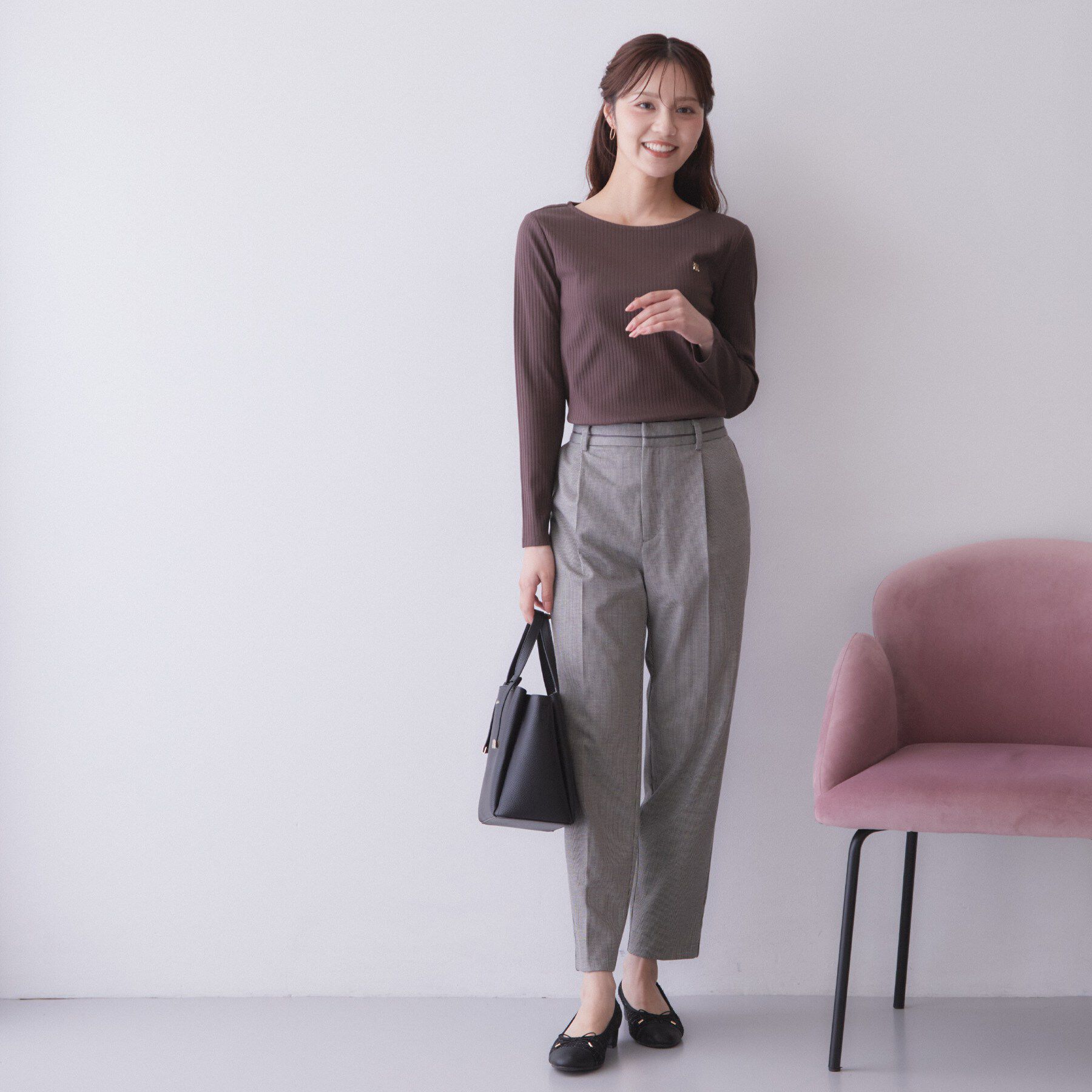 index「【接触冷感／UVケア】テレコボートネックトップス《洗濯機OK》」|Tシャツ・カットソー|