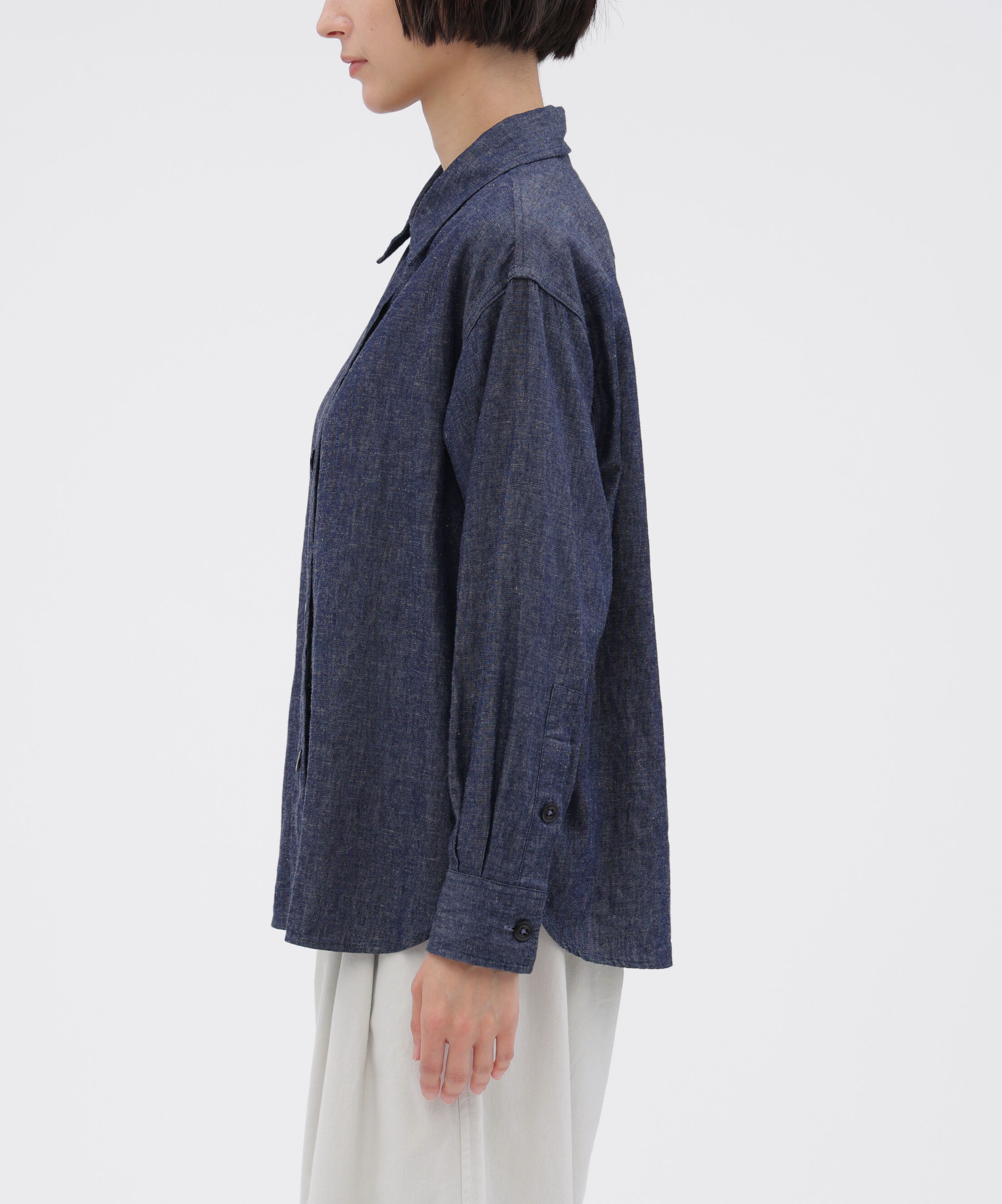 MHL.「COTTON LINEN DENIM SHIRT」|シャツ・ブラウス|