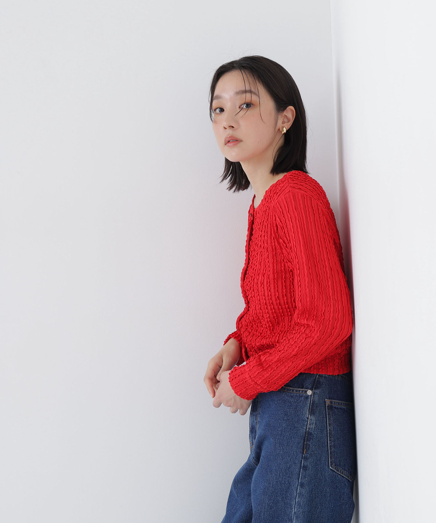  「ミニフリルカットカーディガン」|Tシャツ・カットソー|
