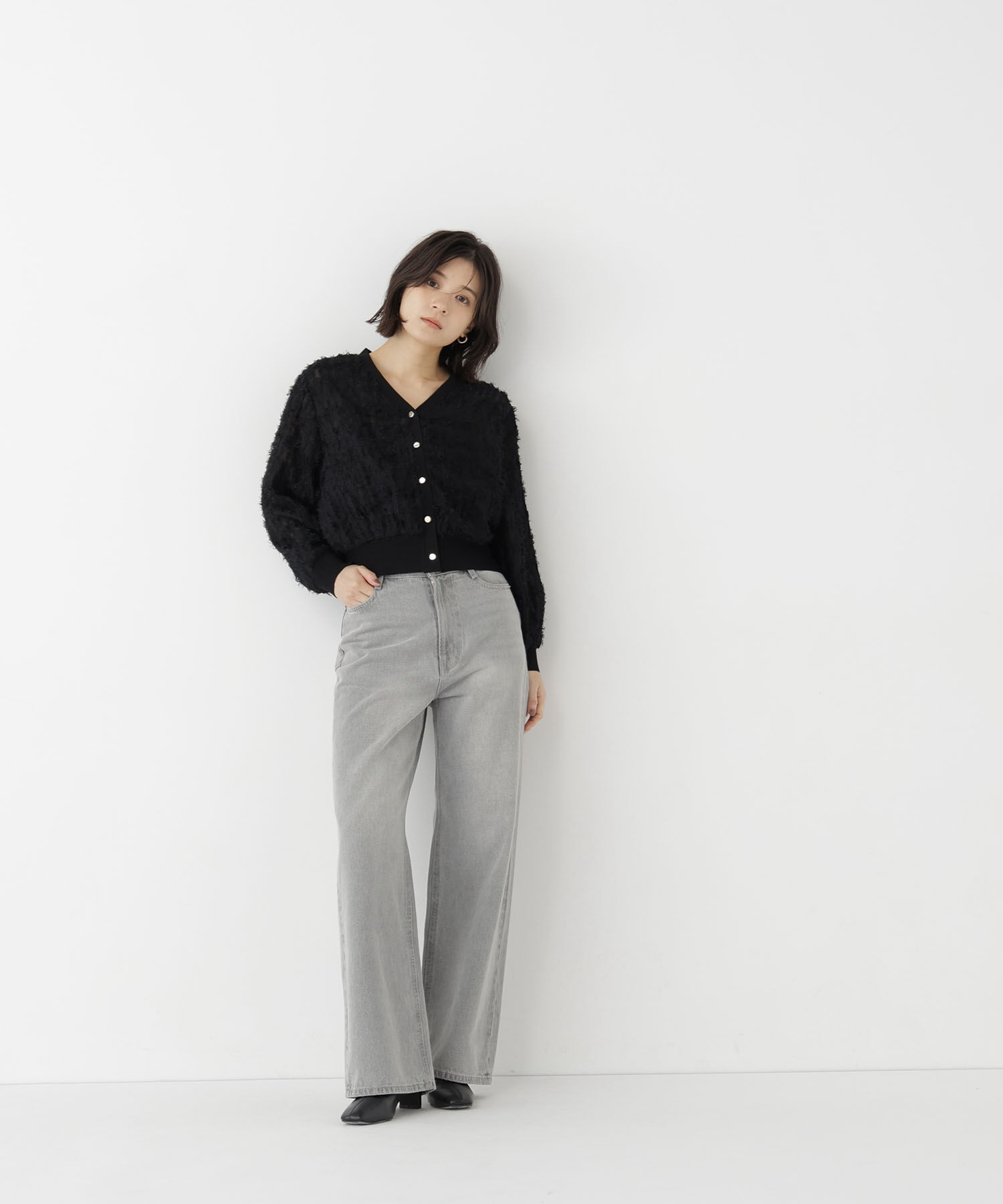  「チュール刺繍シアーカーディガン長袖」|Tシャツ・カットソー|