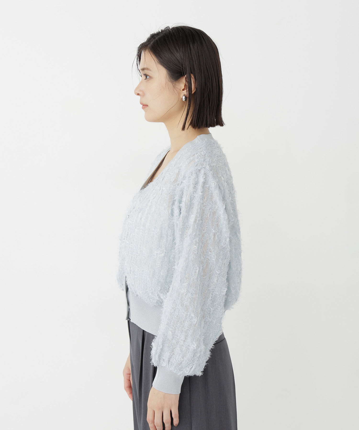  「チュール刺繍シアーカーディガン長袖」|Tシャツ・カットソー|