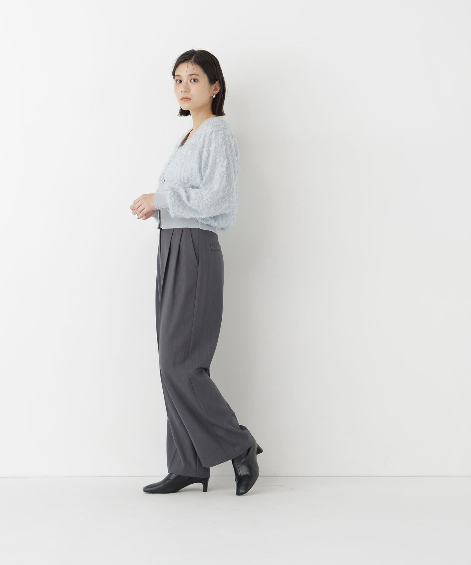  「チュール刺繍シアーカーディガン長袖」|Tシャツ・カットソー|