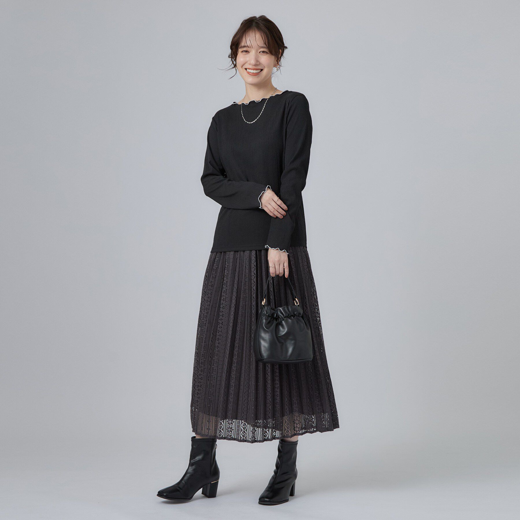 SHOO･LA･RUE「【洗濯機可】配色メロウで華やかに アソート楊柳トップス」|Tシャツ・カットソー|