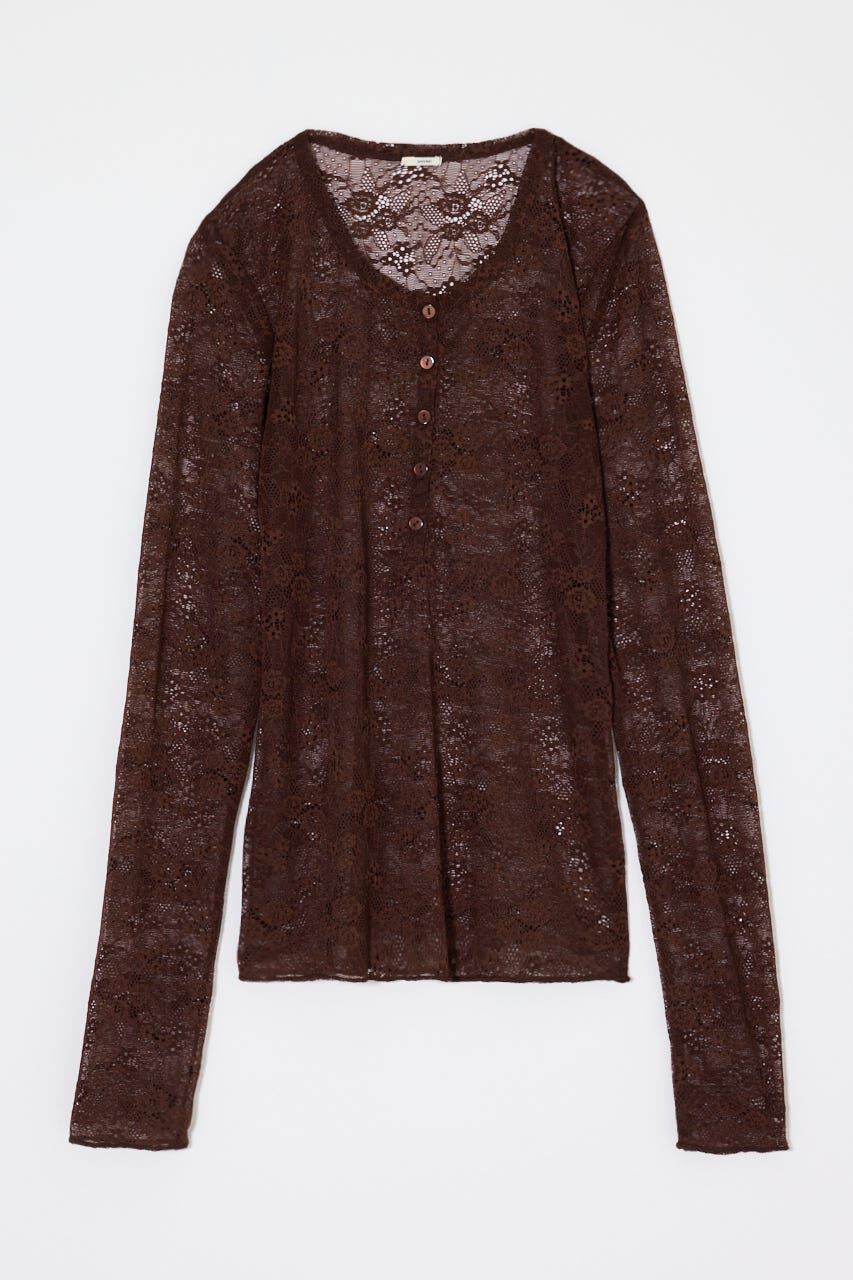 MOUSSY「ES HENRY NECK レーストップス」|Tシャツ・カットソー|BRN