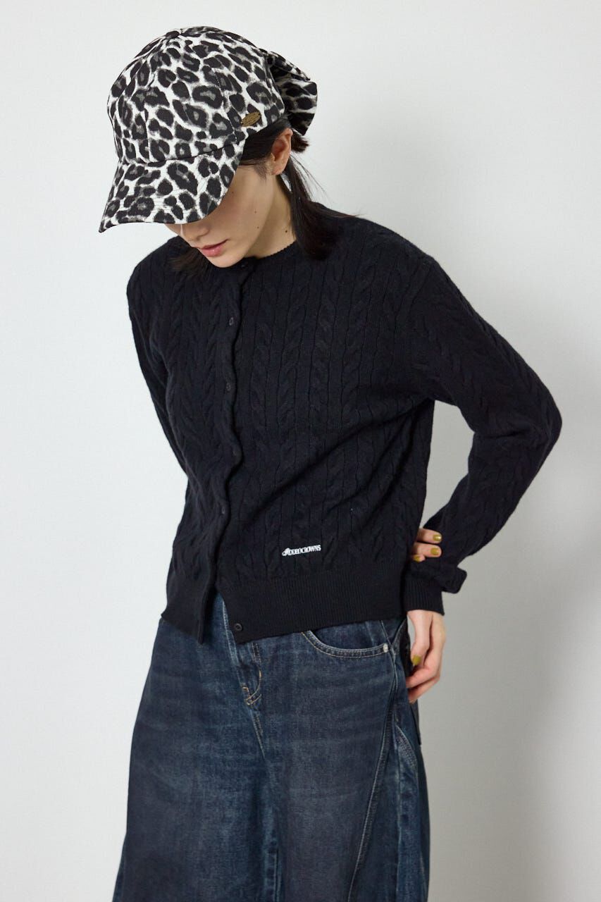 RODEO CROWNS「MINI ケーブルニット」|ニット・セーター|BLK