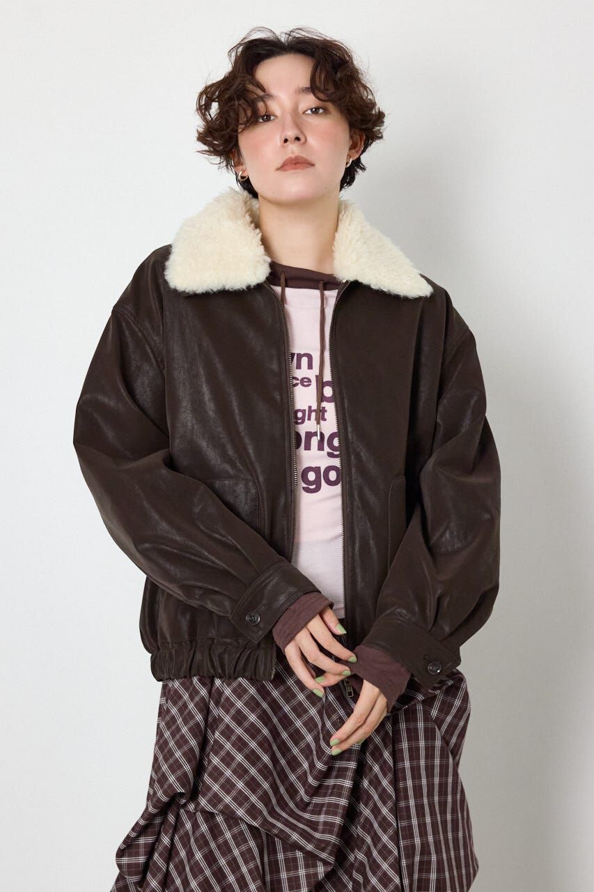 RODEO CROWNS「Suede look 2WAY ブルゾン」|ブルゾン・スタジャン|BRN