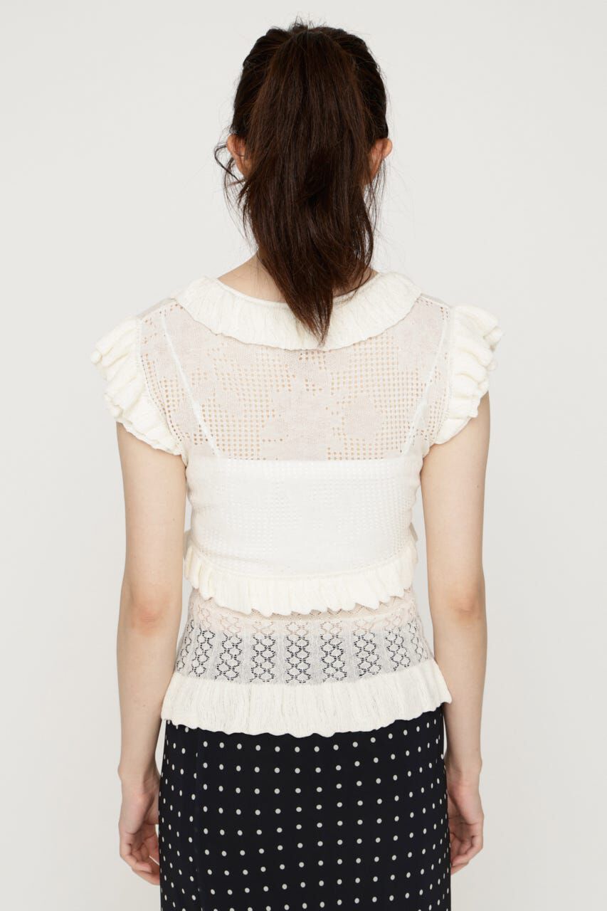 SLY「CROCHET FRILL トップス」|ニット・セーター|