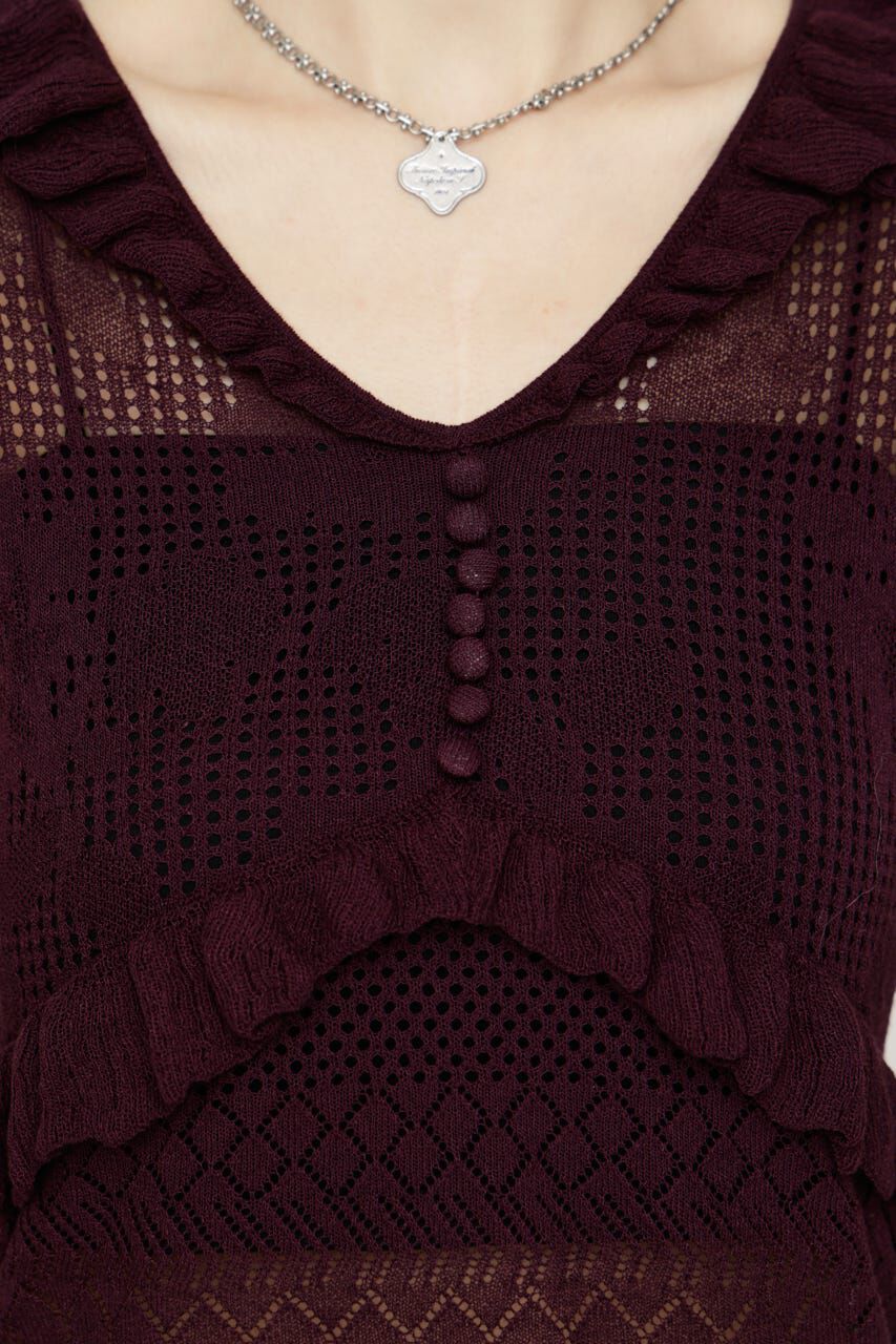 SLY「CROCHET FRILL トップス」|ニット・セーター|