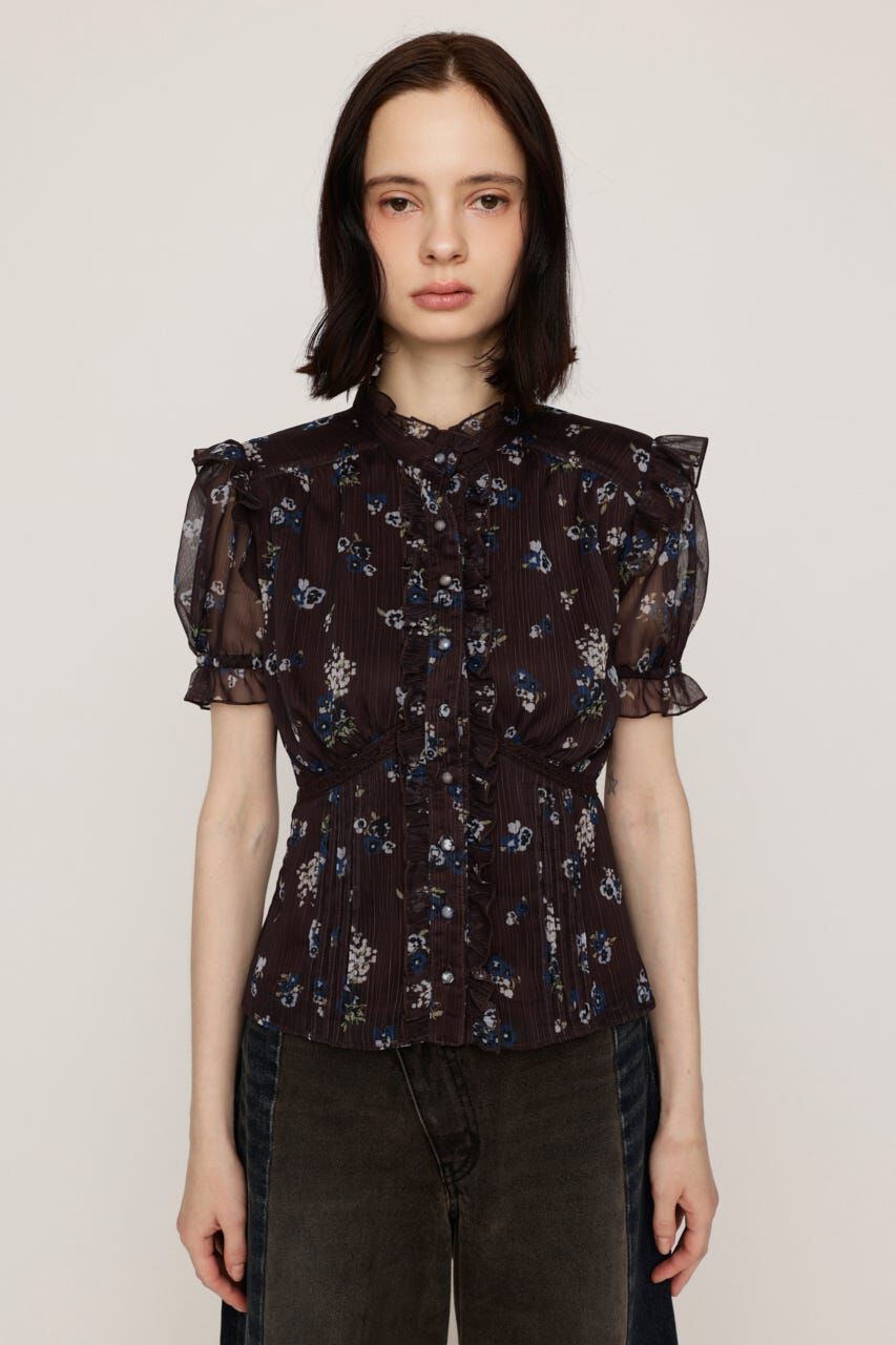 SLY「GATHER FRILL H／N PUFF ブラウス」|シャツ・ブラウス|