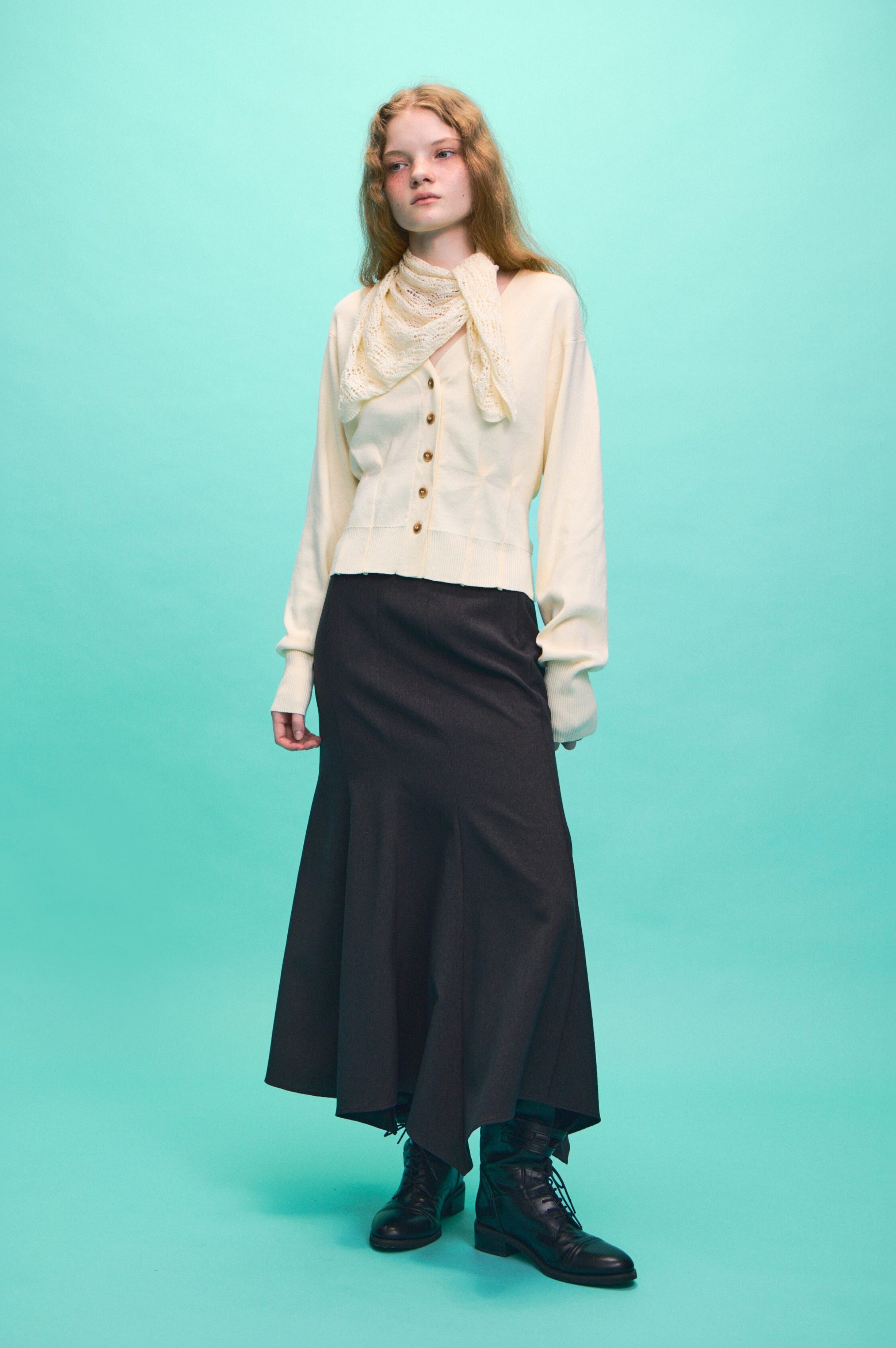 SLY「SKINNY MERMAID HEM ロングスカート」|スカート|T.GRY