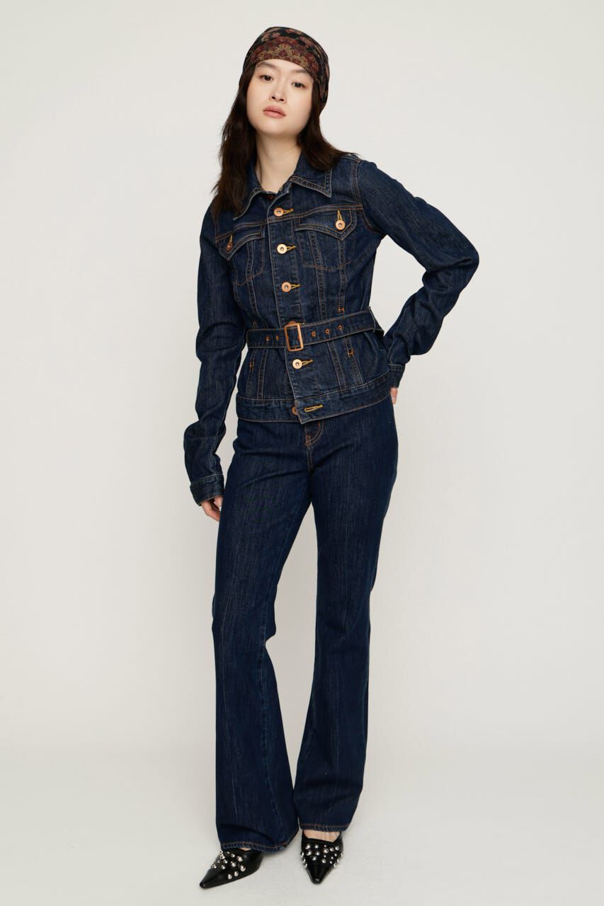 SLY「C／P FLAP DESIGN FLARE パンツ」|デニム|