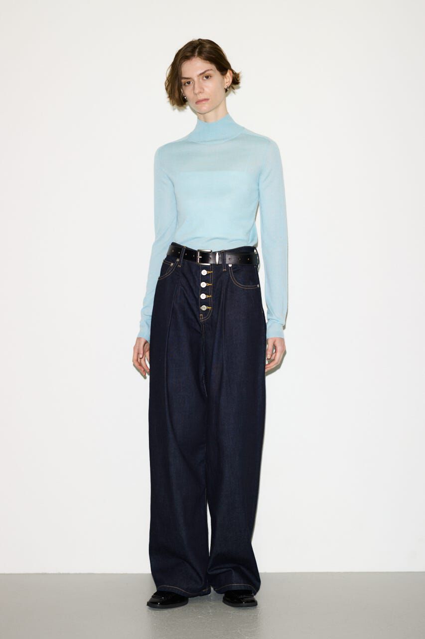 SLY「BUTTONFLY TUCK LOOSE PT-AB」|デニム|