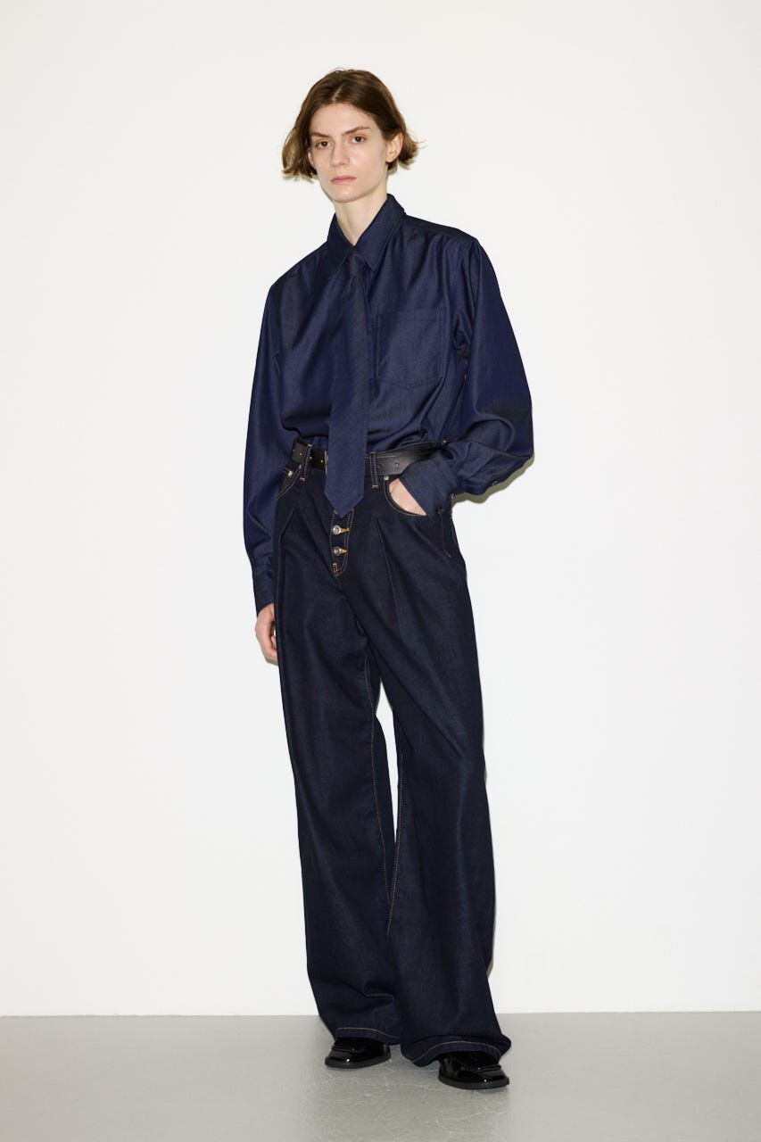 SLY「BUTTONFLY TUCK LOOSE PT-AB」|デニム|