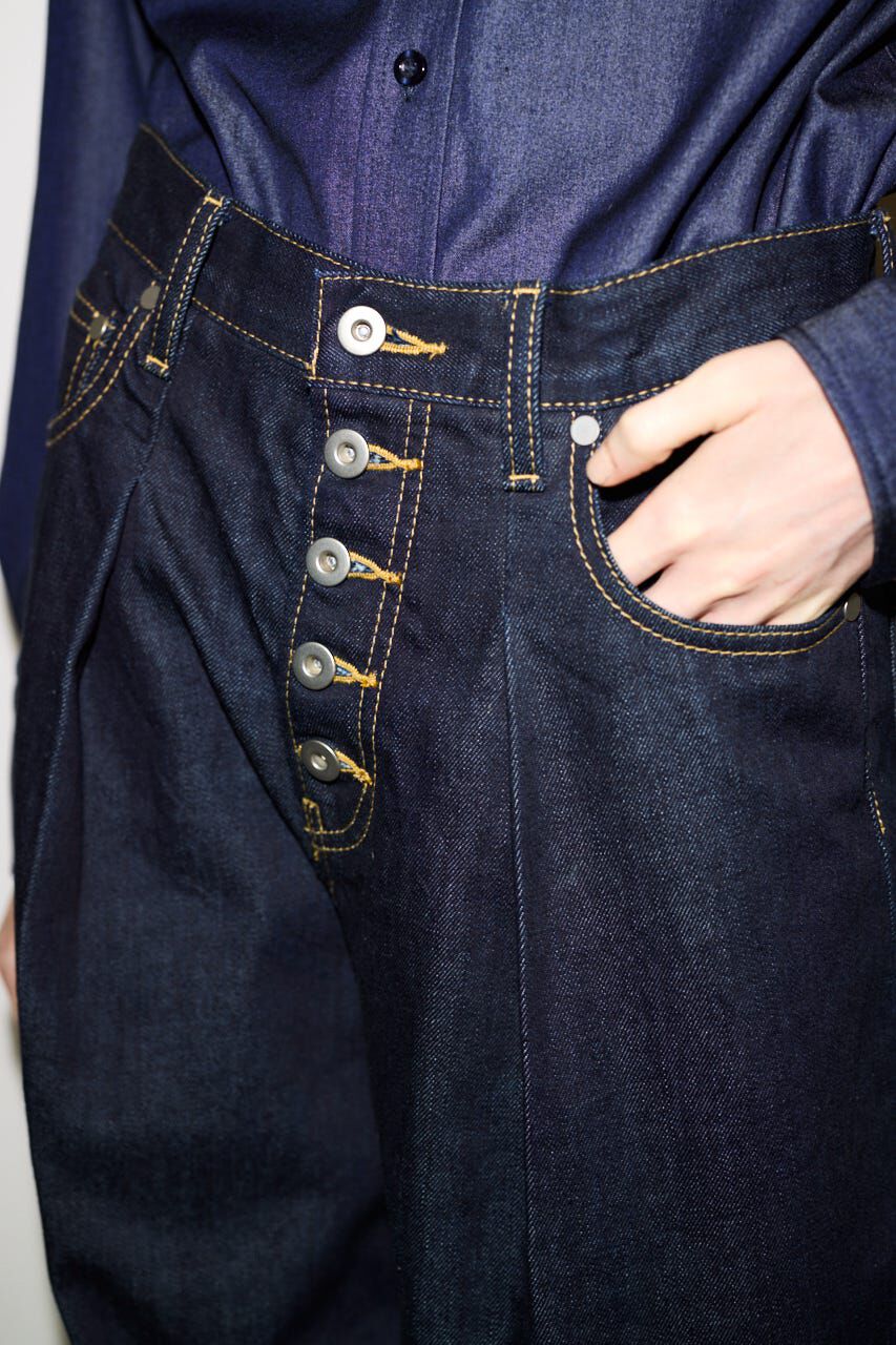 SLY「BUTTONFLY TUCK LOOSE PT-AB」|デニム|