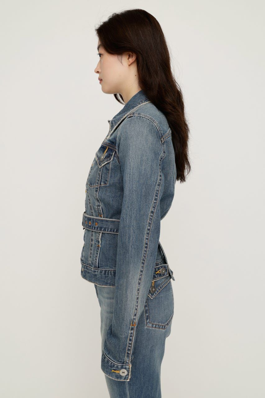 SLY「BELTED COMPACT DENIM ジャケット」|デニムジャケット|