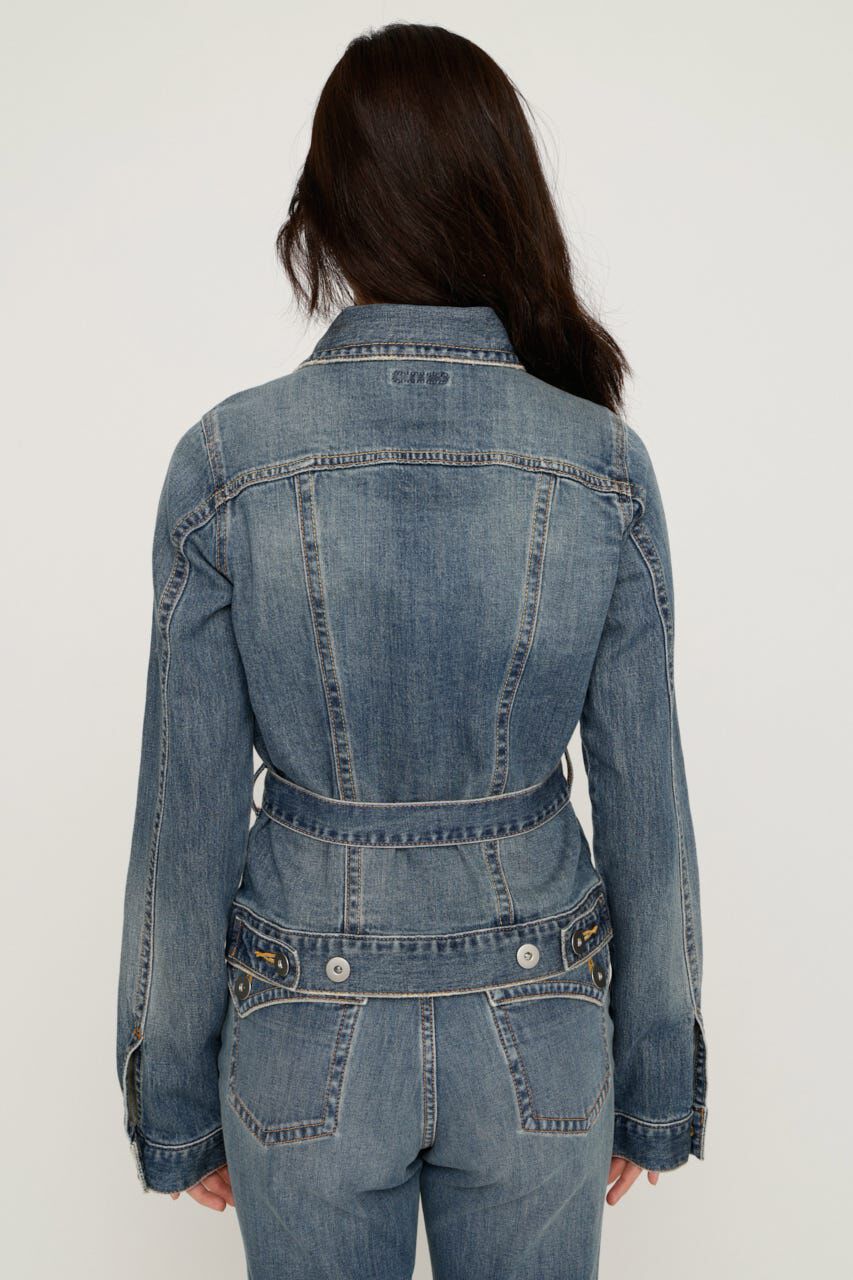 SLY「BELTED COMPACT DENIM ジャケット」|デニムジャケット|
