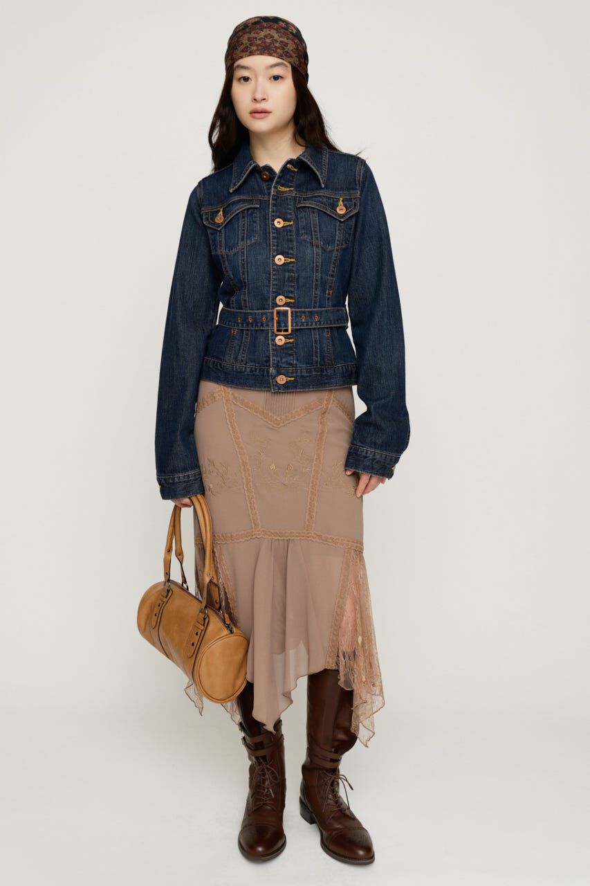 SLY「BELTED COMPACT DENIM ジャケット」|デニムジャケット|