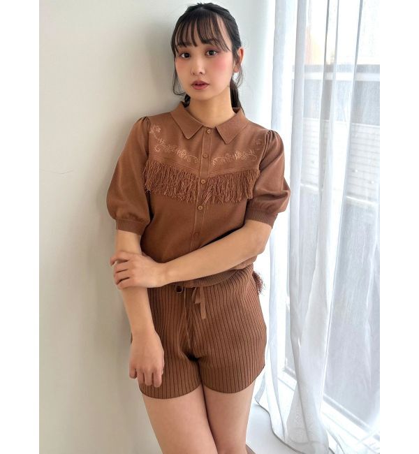 CALNAMUR「バックフリンジニットパンツ」|その他|