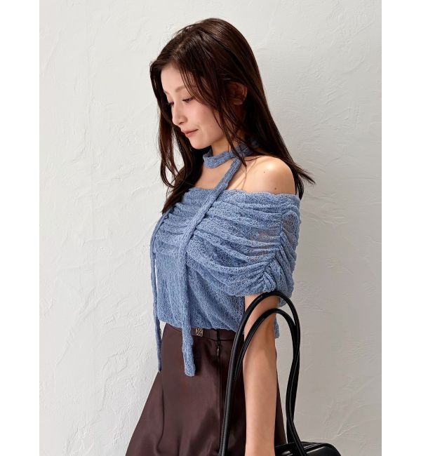 LAGUNAMOON「レースオフショルトップス」|Tシャツ・カットソー|