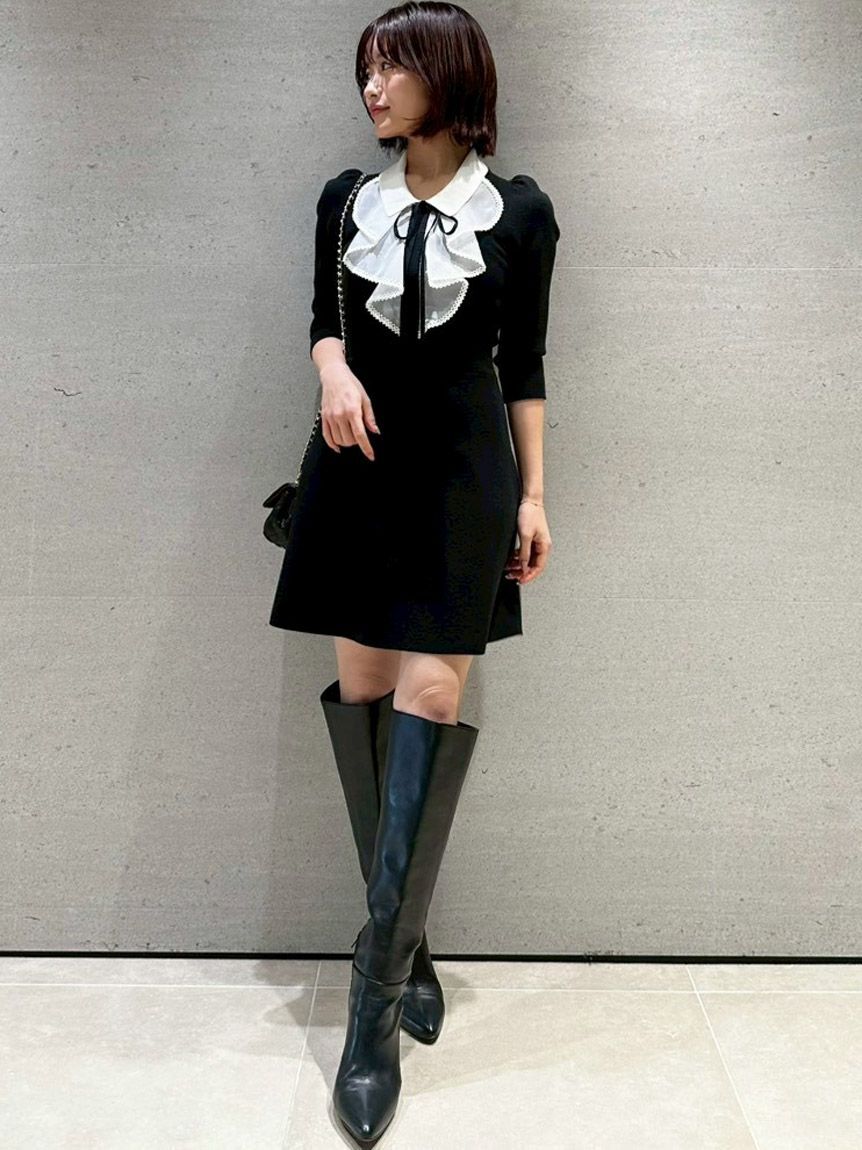 SNIDEL「ラッフルミニニットワンピース」|ワンピース|