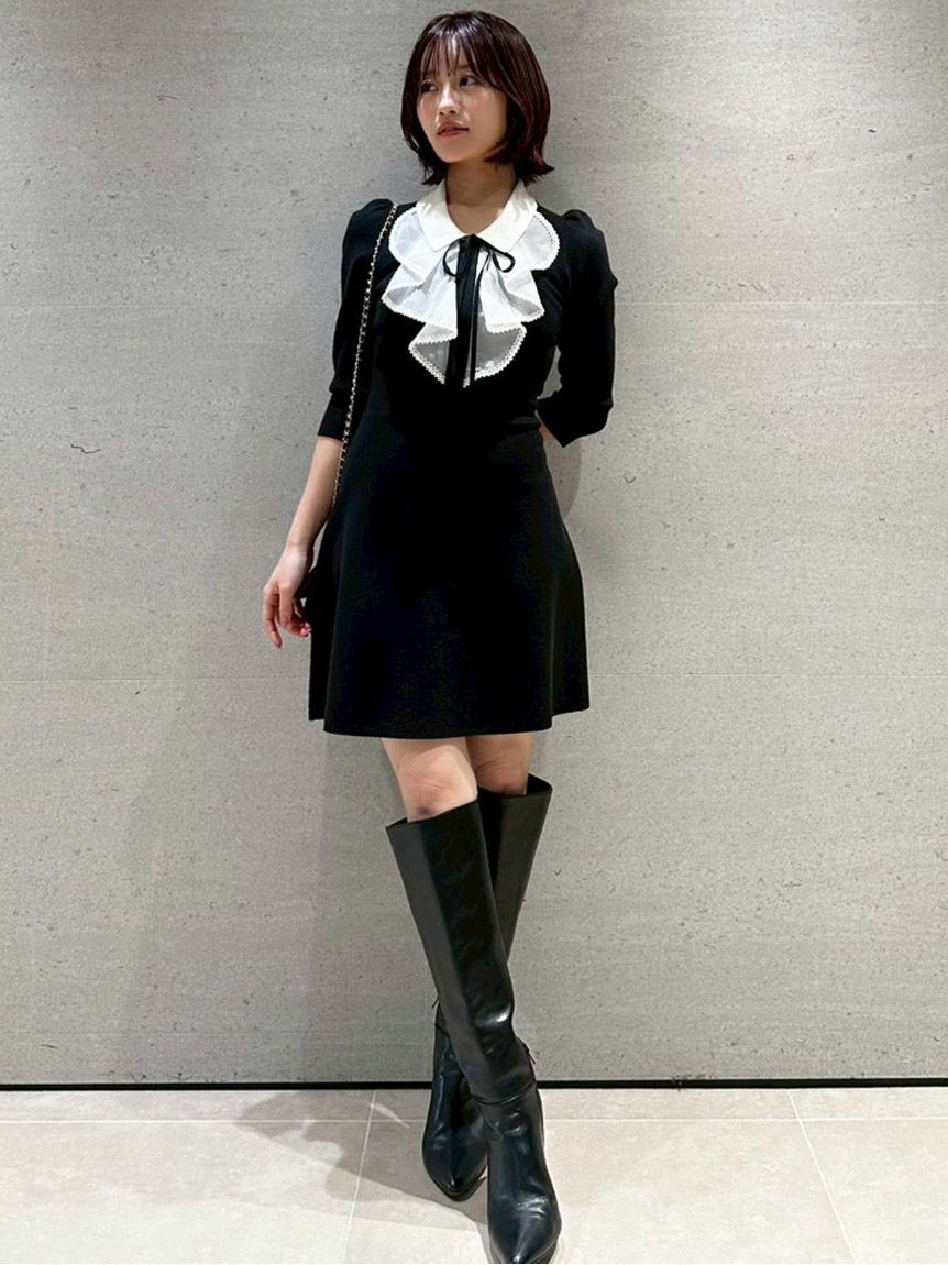 SNIDEL「ラッフルミニニットワンピース」|ワンピース|