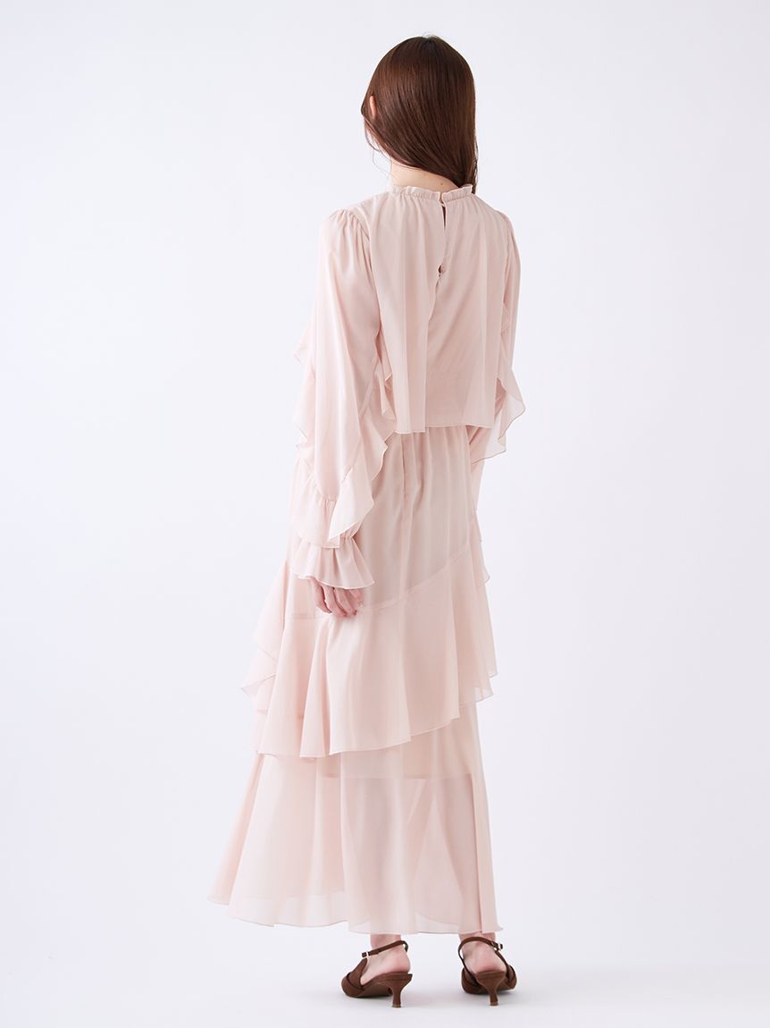 SNIDEL「ブラウスレイヤードフリルワンピース」|ワンピース|