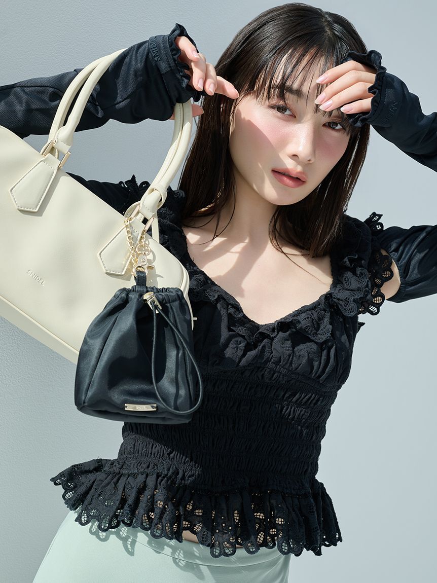SNIDEL「コットンシャーリングブラウス」|シャツ・ブラウス|BLK