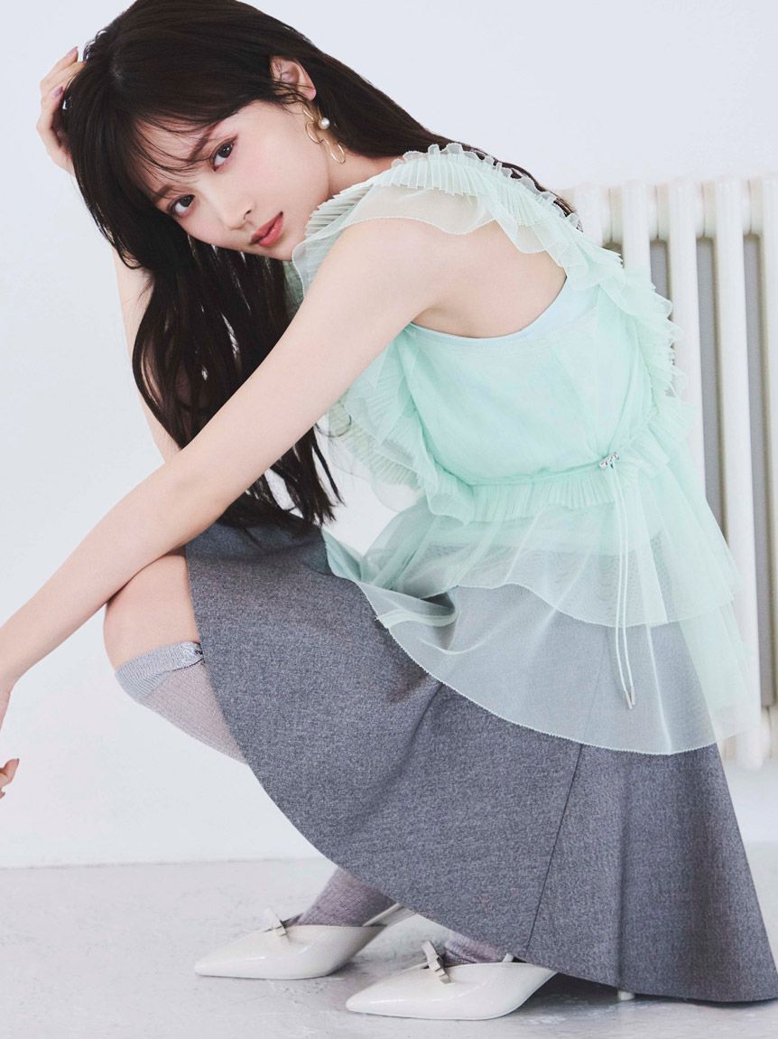 SNIDEL「サーキュラースカートショートパンツ」|その他|GRY
