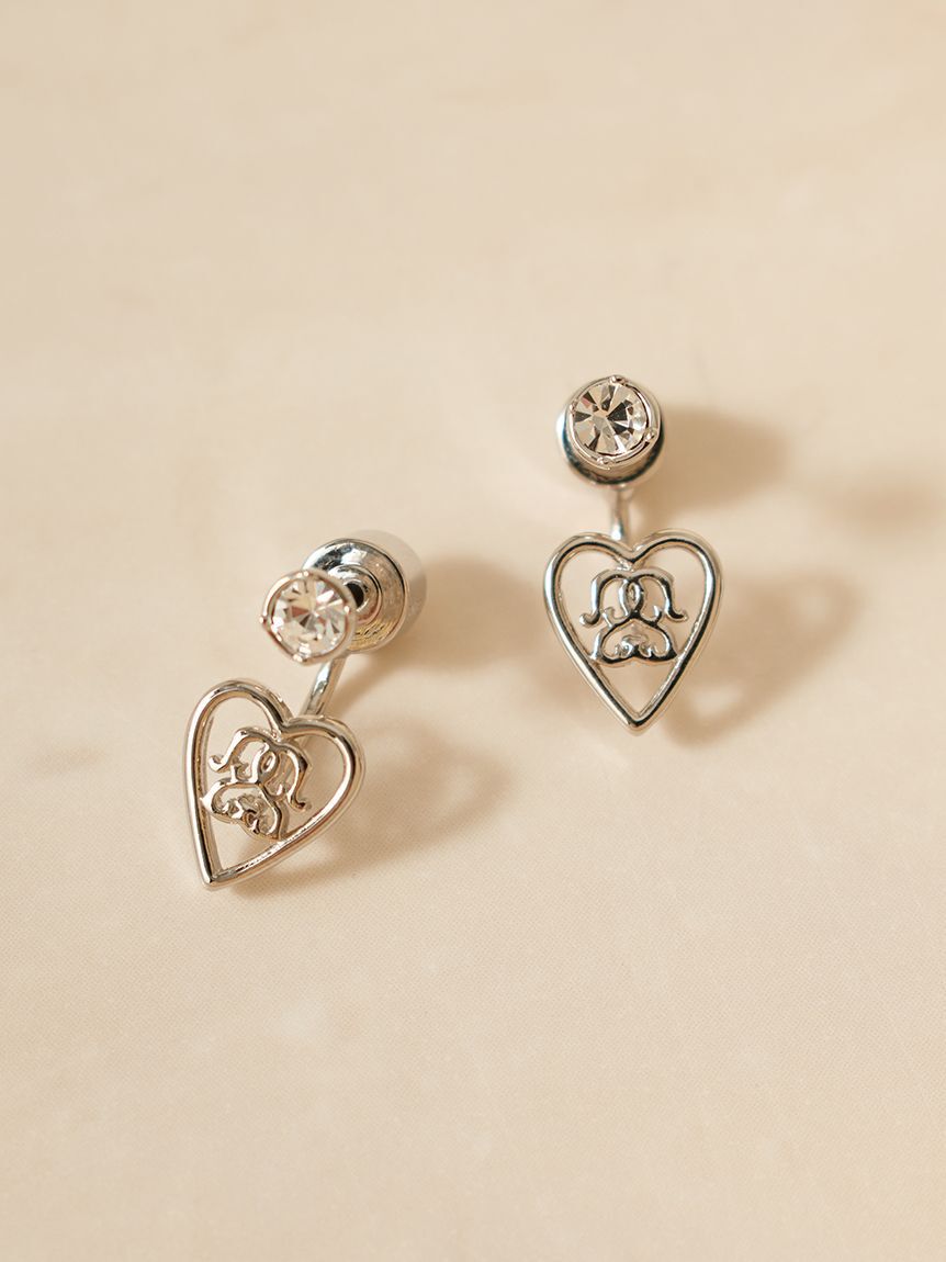 SNIDEL「ハートキャッチストーンピアス」|ピアス|