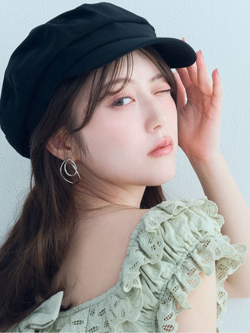 SNIDEL「ダブルラインフープピアス」|ピアス|