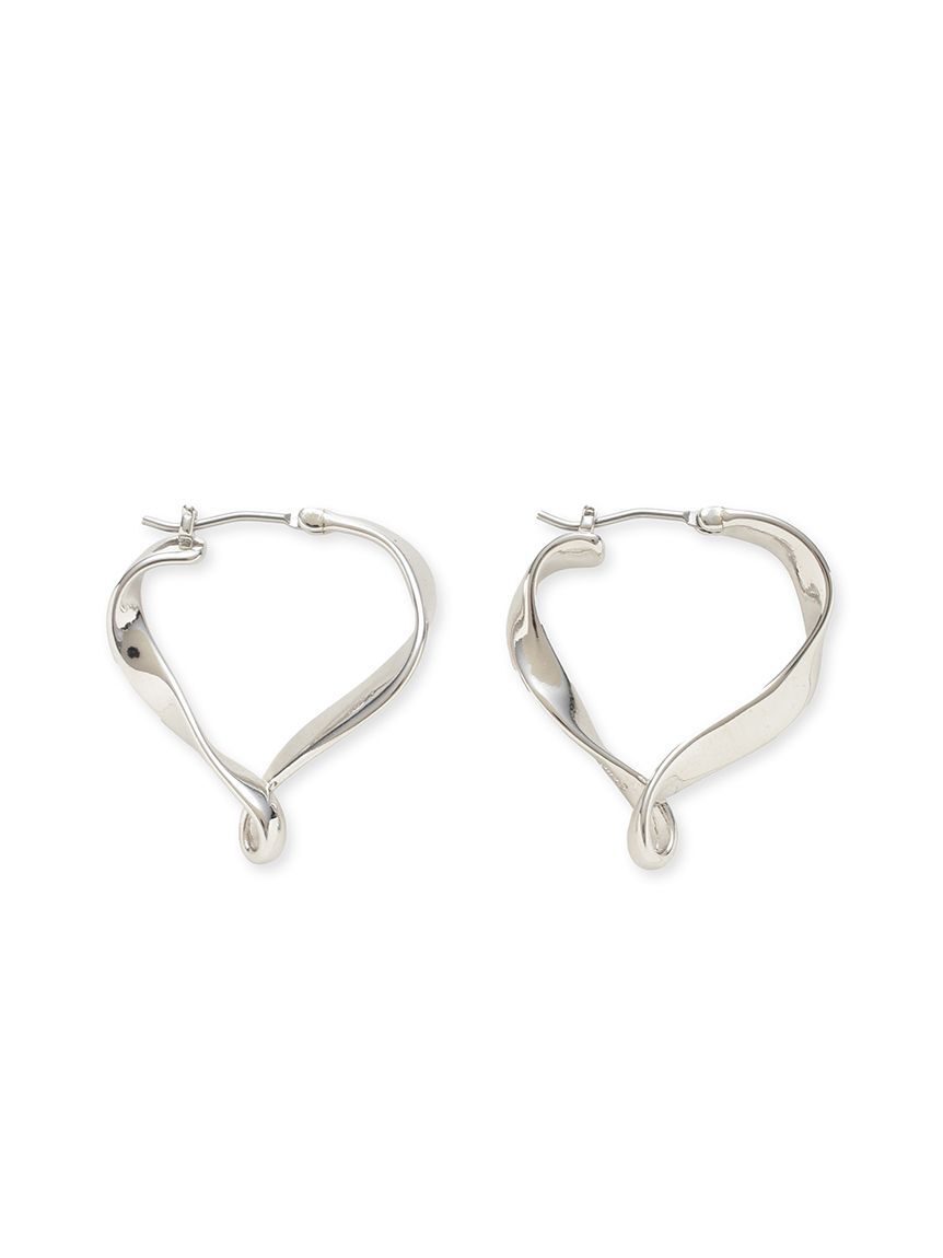 SNIDEL「ツイストハートフープピアス」|ピアス|