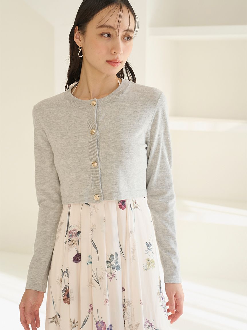 SNIDEL「カーデセットフローラルプリントキャミワンピース」|ワンピース|
