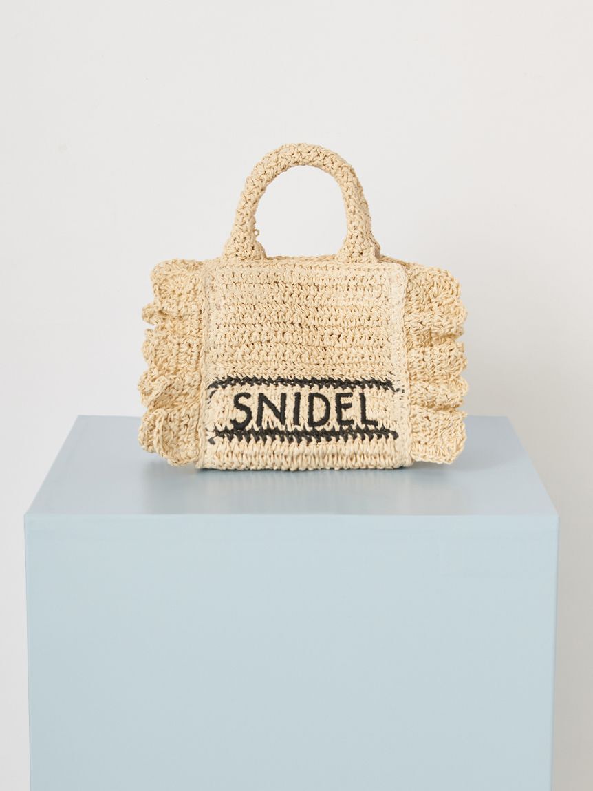 SNIDEL「ブレーズフリルロゴミニショルダー」|ショルダー・メッセンジャー|BEG