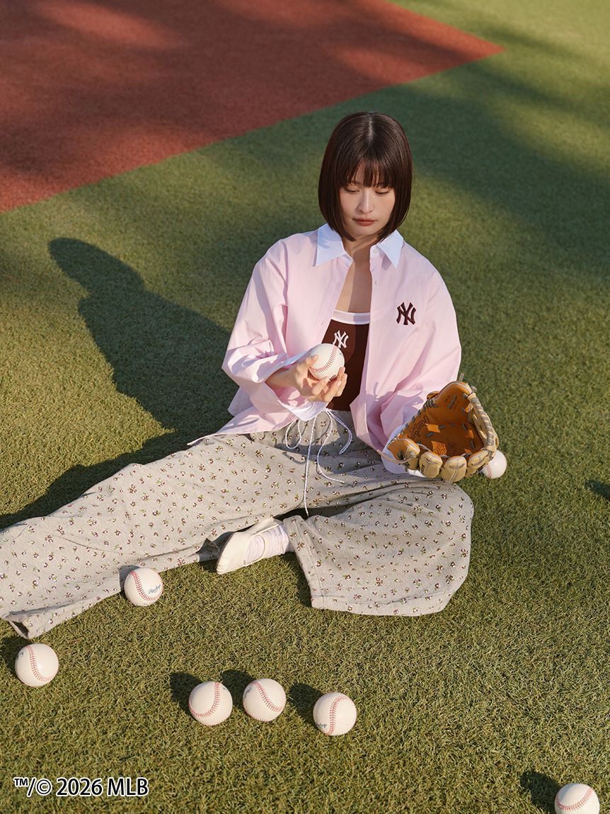SNIDEL「【MLB】Sustainableスウェットワイドパンツ」|チノ|
